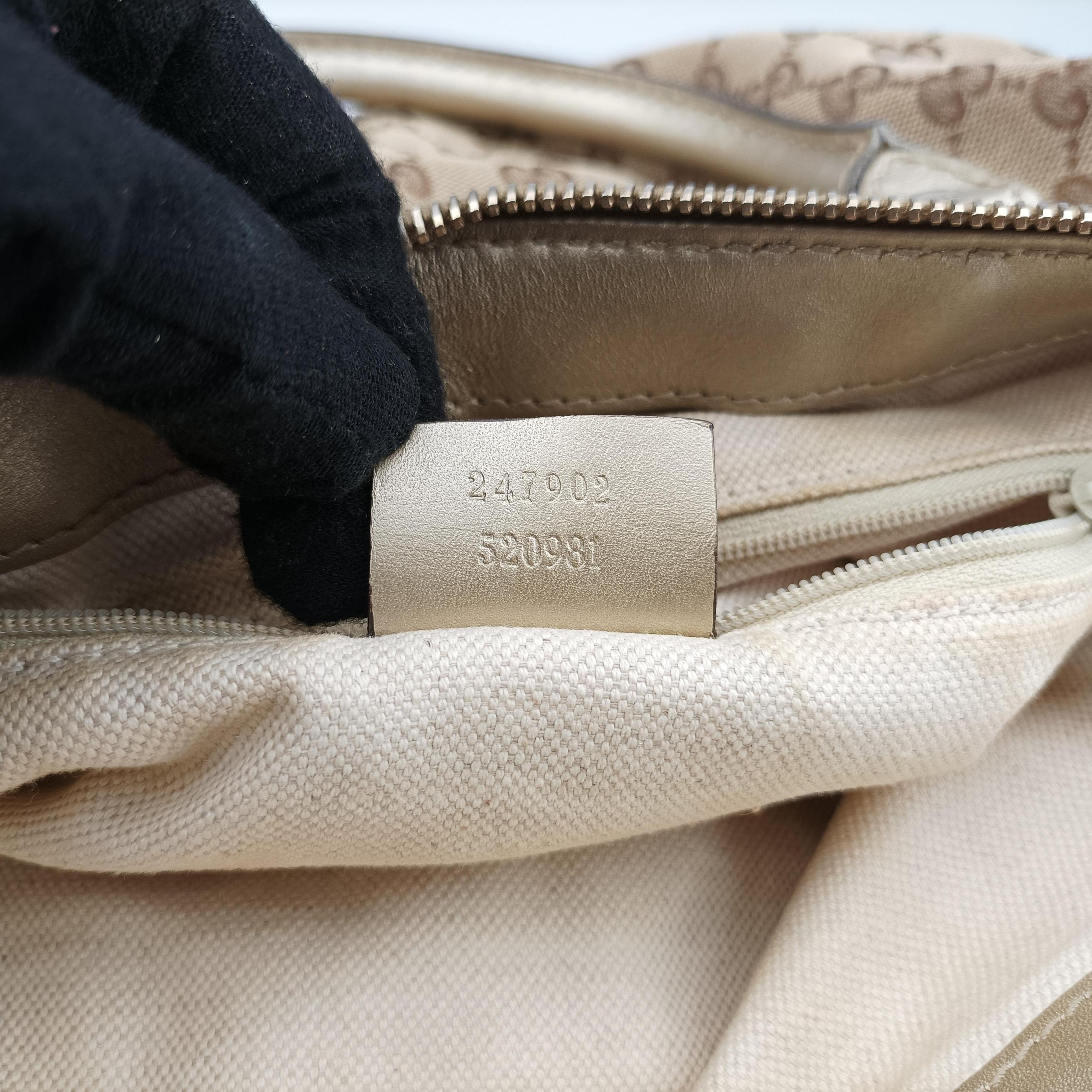 Pre-owned Gucci Sukey Brown Canvas×leather 247902 shoulderbag | stylenewstar