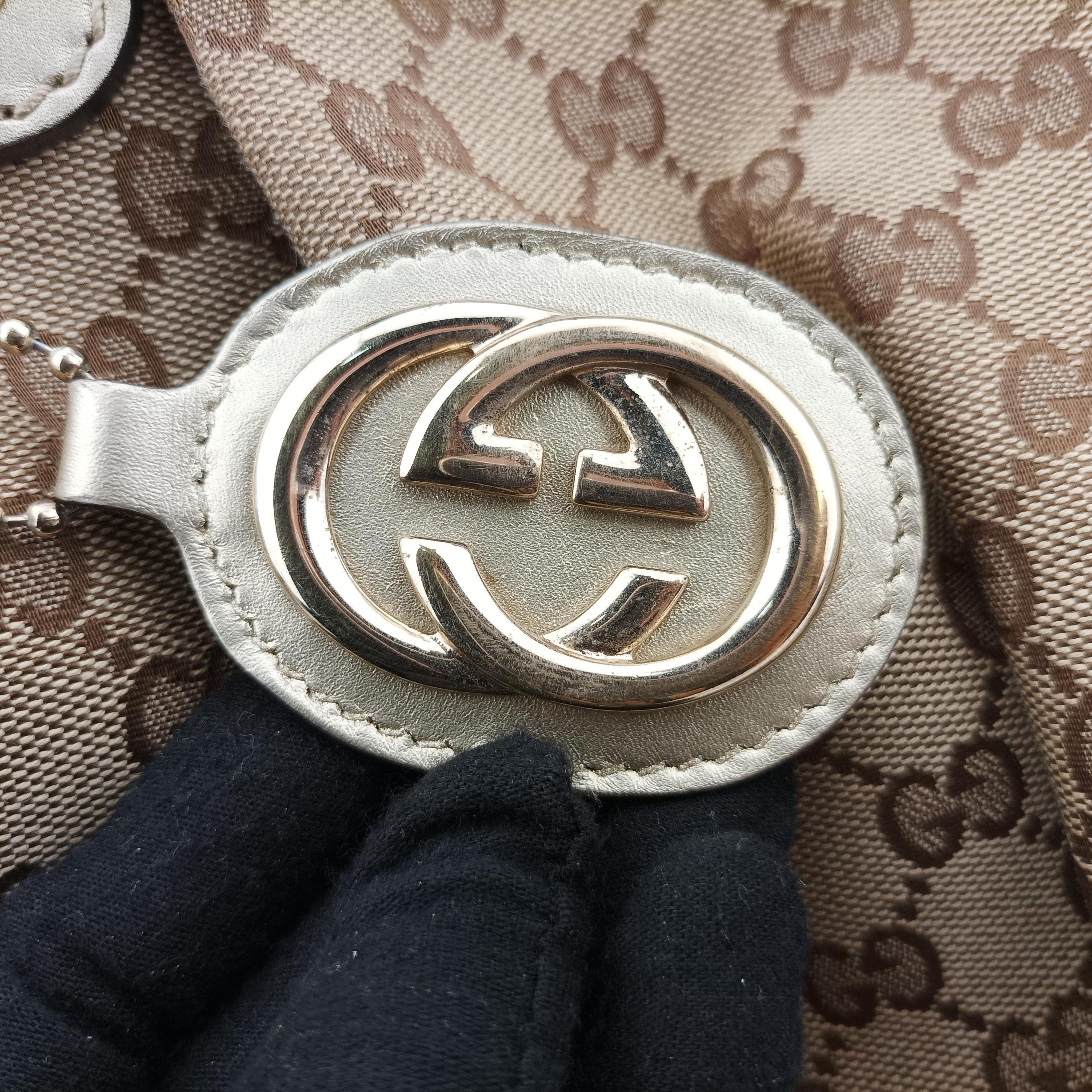 Pre-owned Gucci Sukey Brown Canvas×leather 247902 shoulderbag | stylenewstar