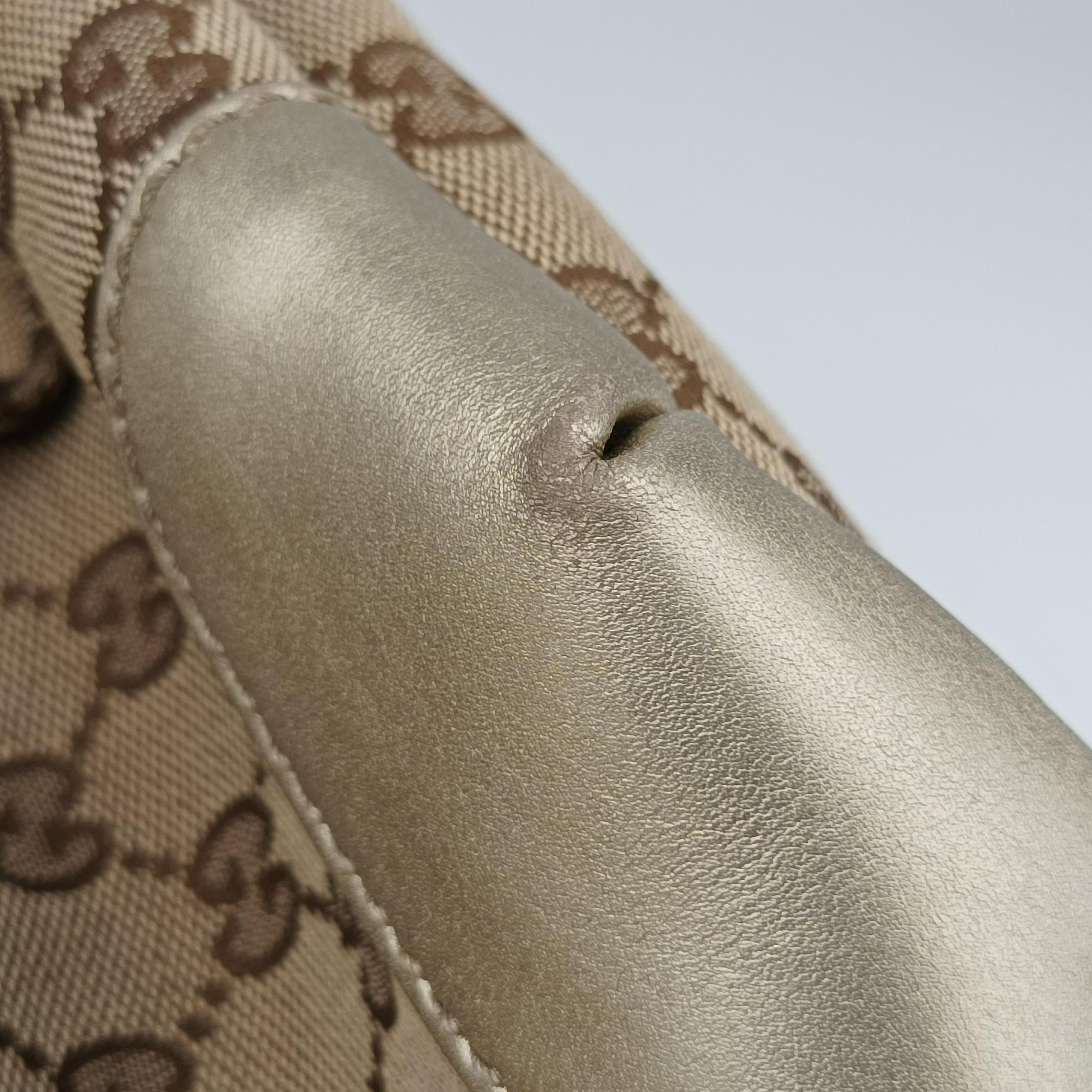 Pre-owned Gucci Sukey Brown Canvas×leather 247902 shoulderbag | stylenewstar