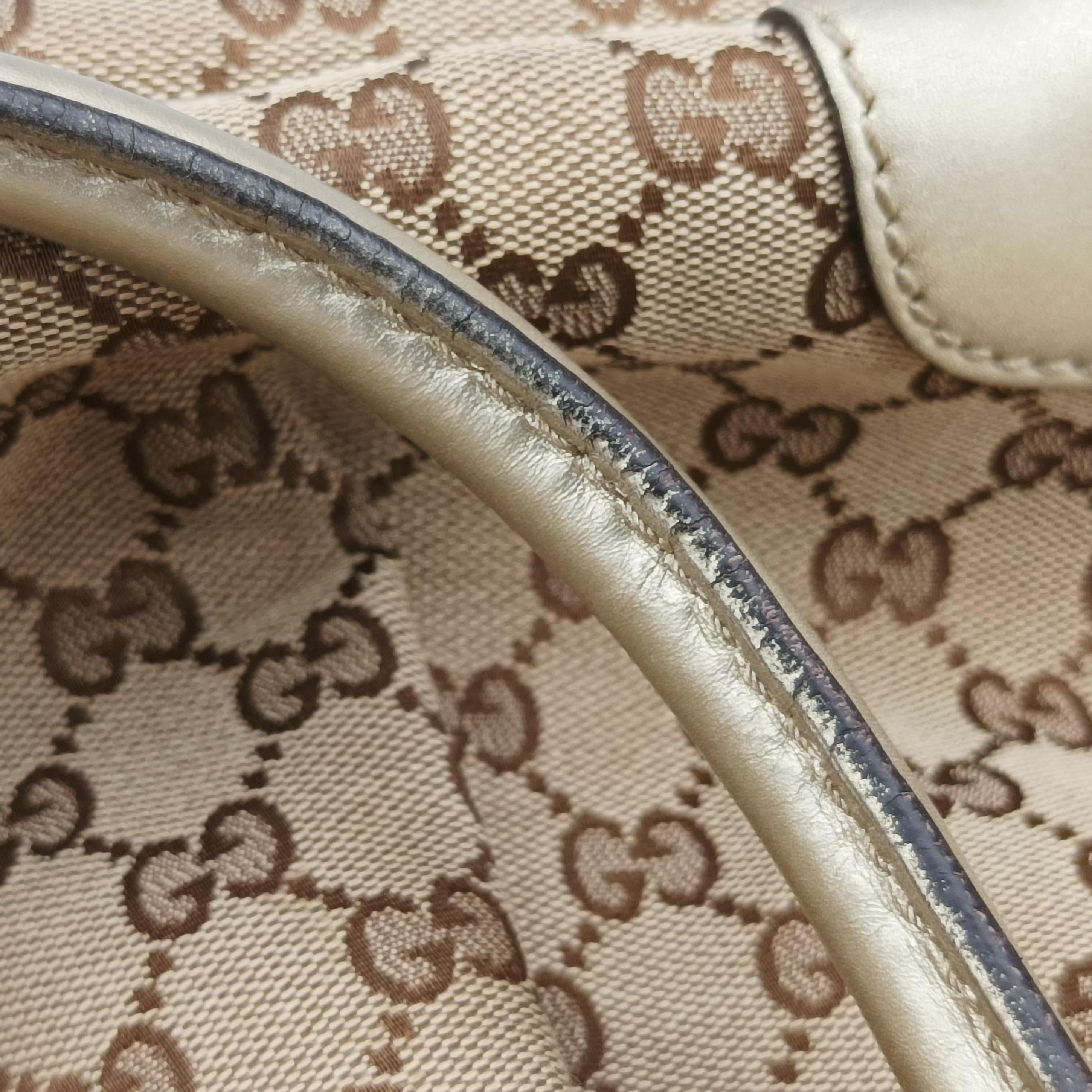 Pre-owned Gucci Sukey Brown Canvas×leather 247902 shoulderbag | stylenewstar