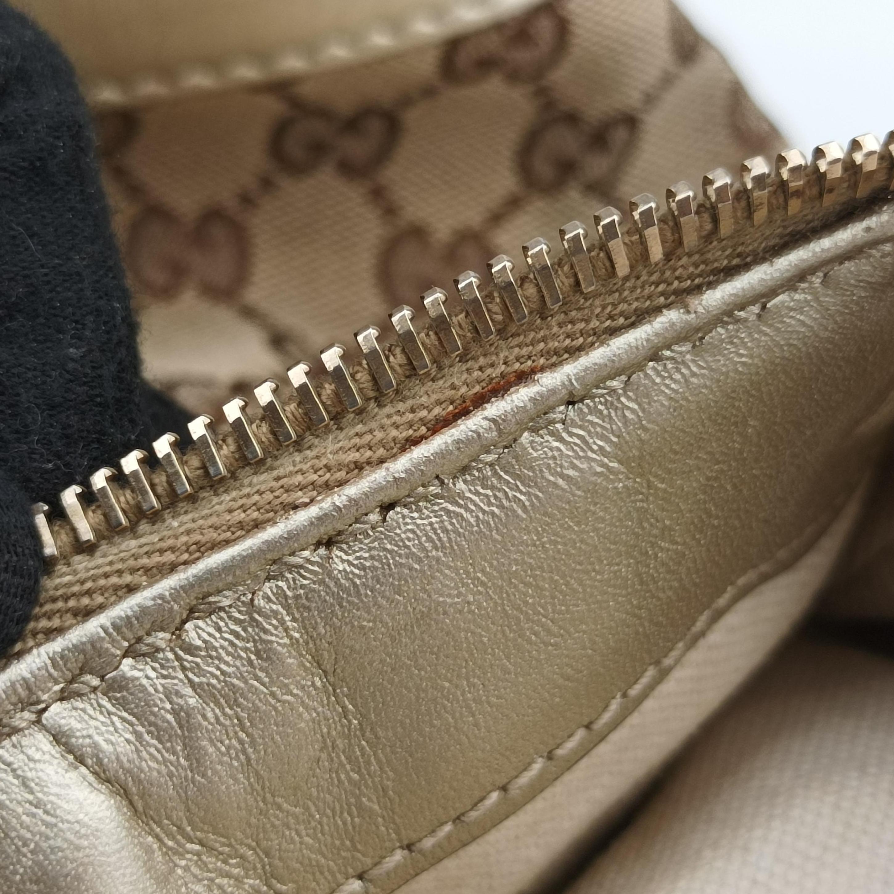 Pre-owned Gucci Sukey Brown Canvas×leather 247902 shoulderbag | stylenewstar