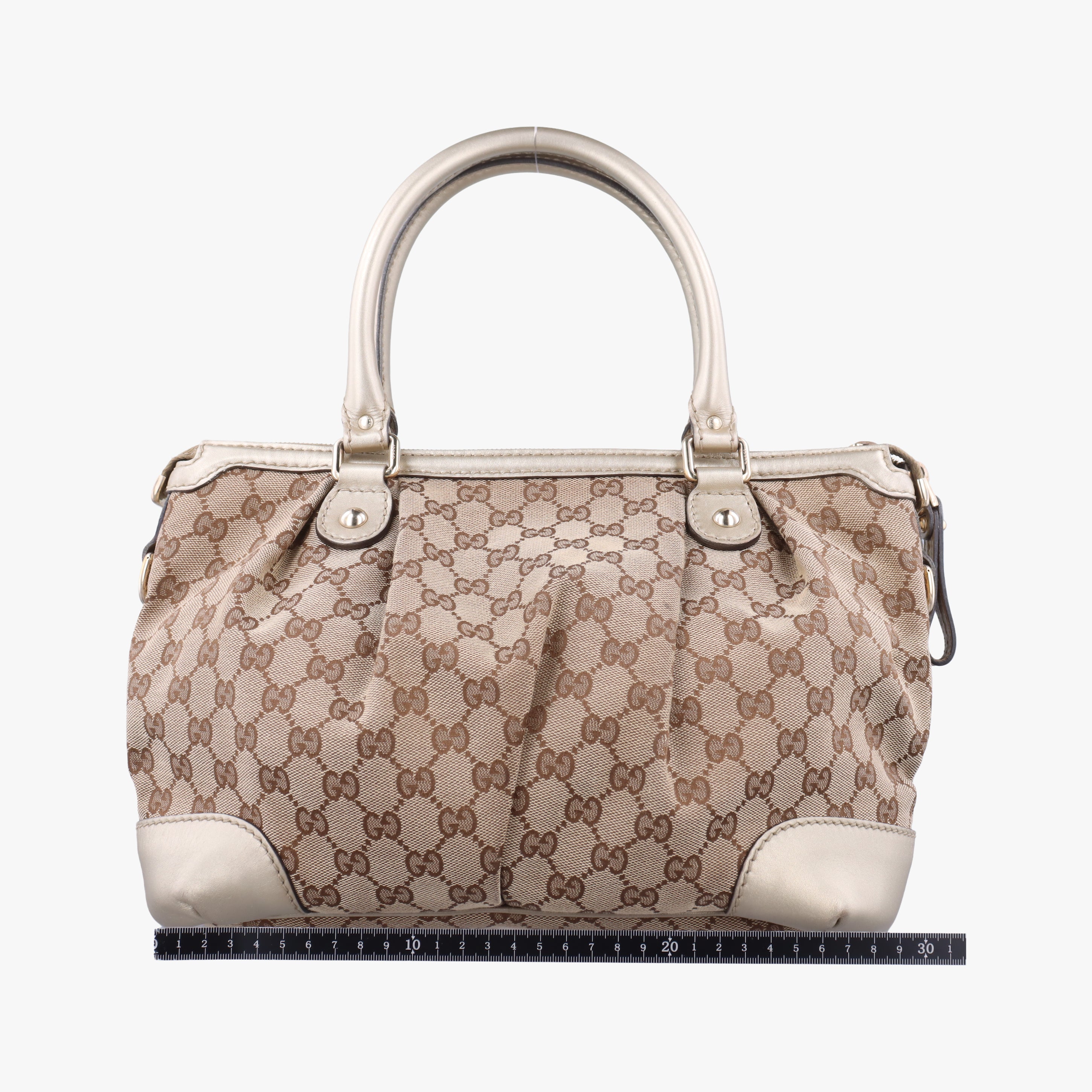 Pre-owned Gucci Sukey Brown Canvas×leather 247902 shoulderbag | stylenewstar