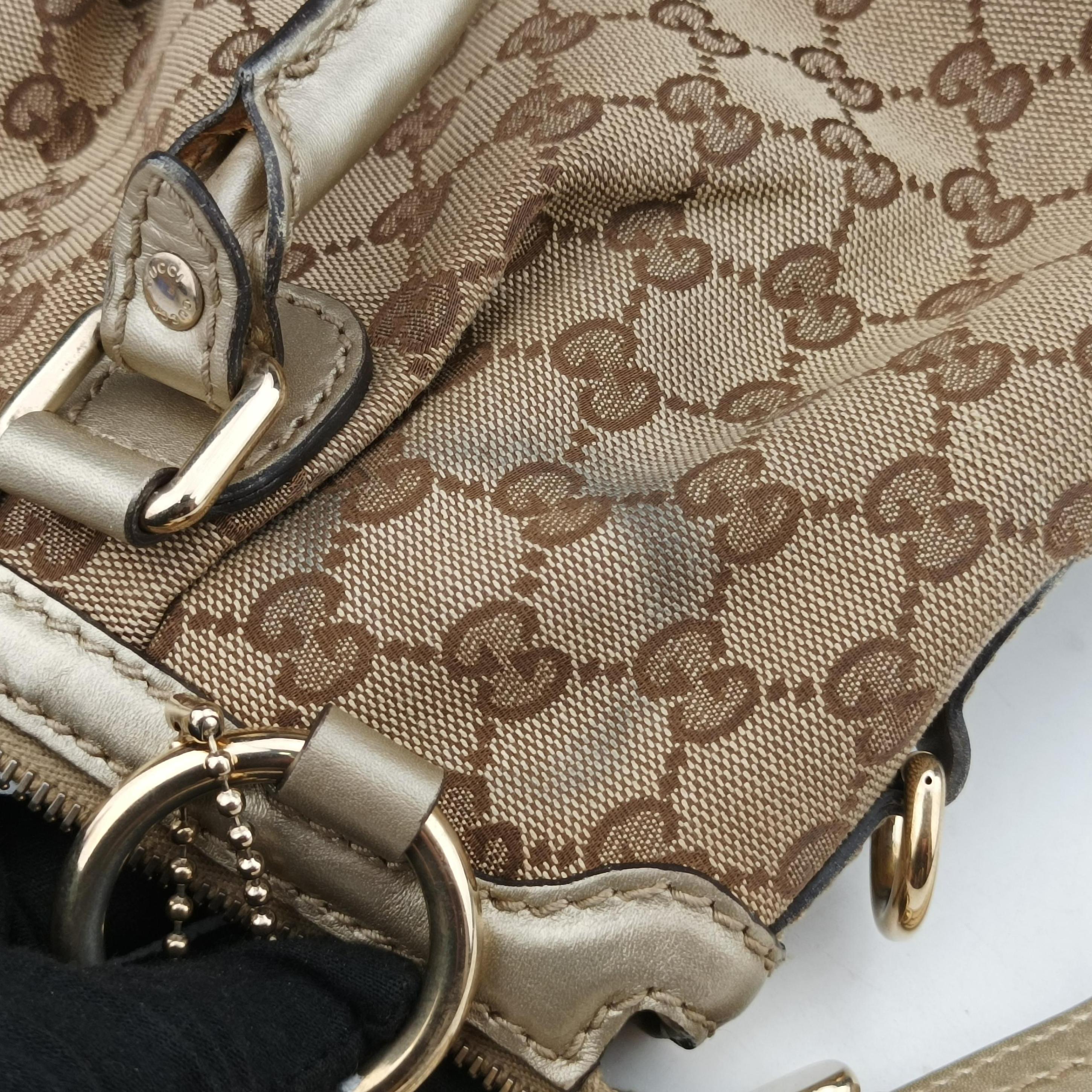 Pre-owned Gucci Sukey Brown Canvas×leather 247902 shoulderbag | stylenewstar