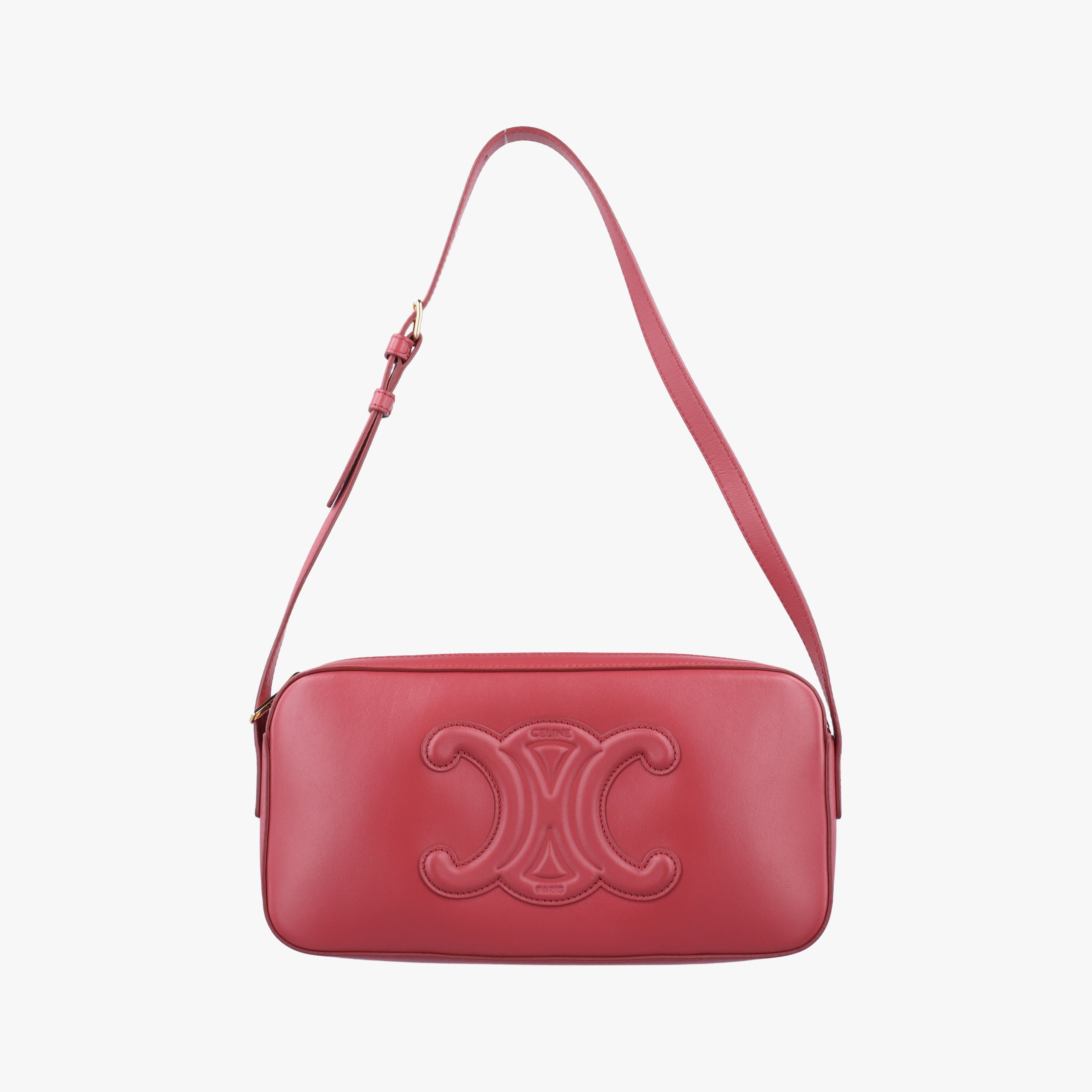 Pre-owned Celine Triomphe Pink leather  shoulderbag | stylenewstar