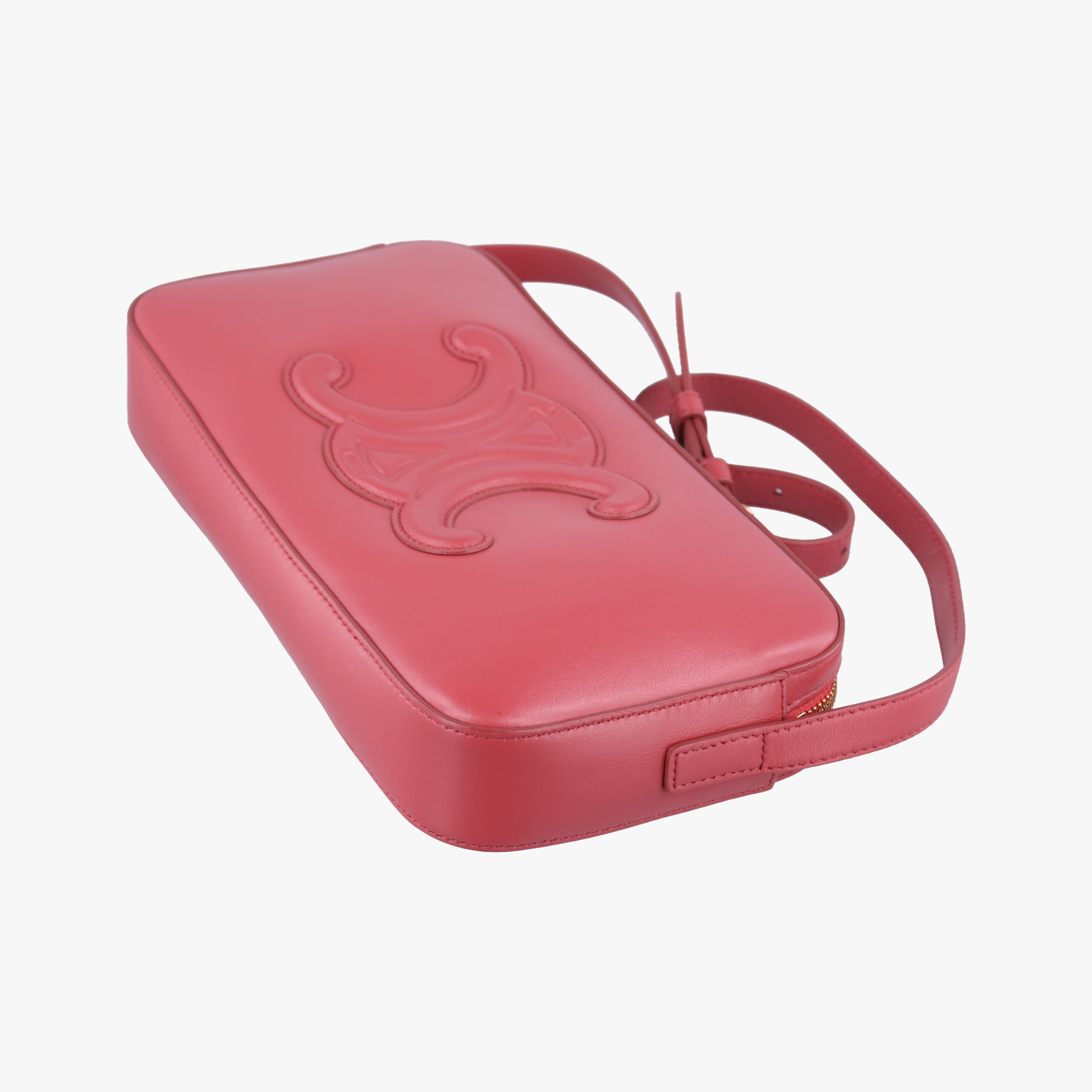 Pre-owned Celine Triomphe Pink leather  shoulderbag | stylenewstar