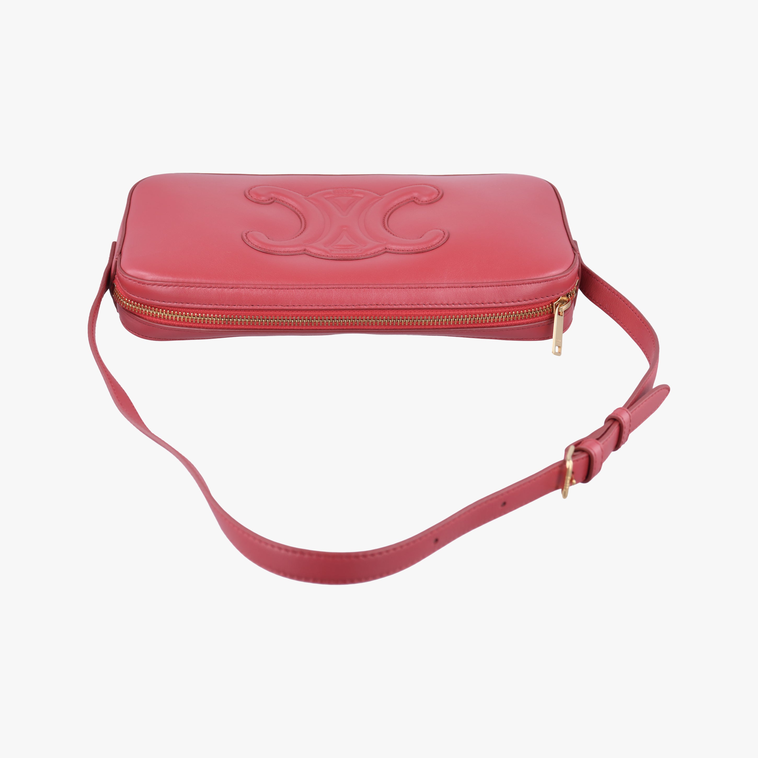 Pre-owned Celine Triomphe Pink leather  shoulderbag | stylenewstar