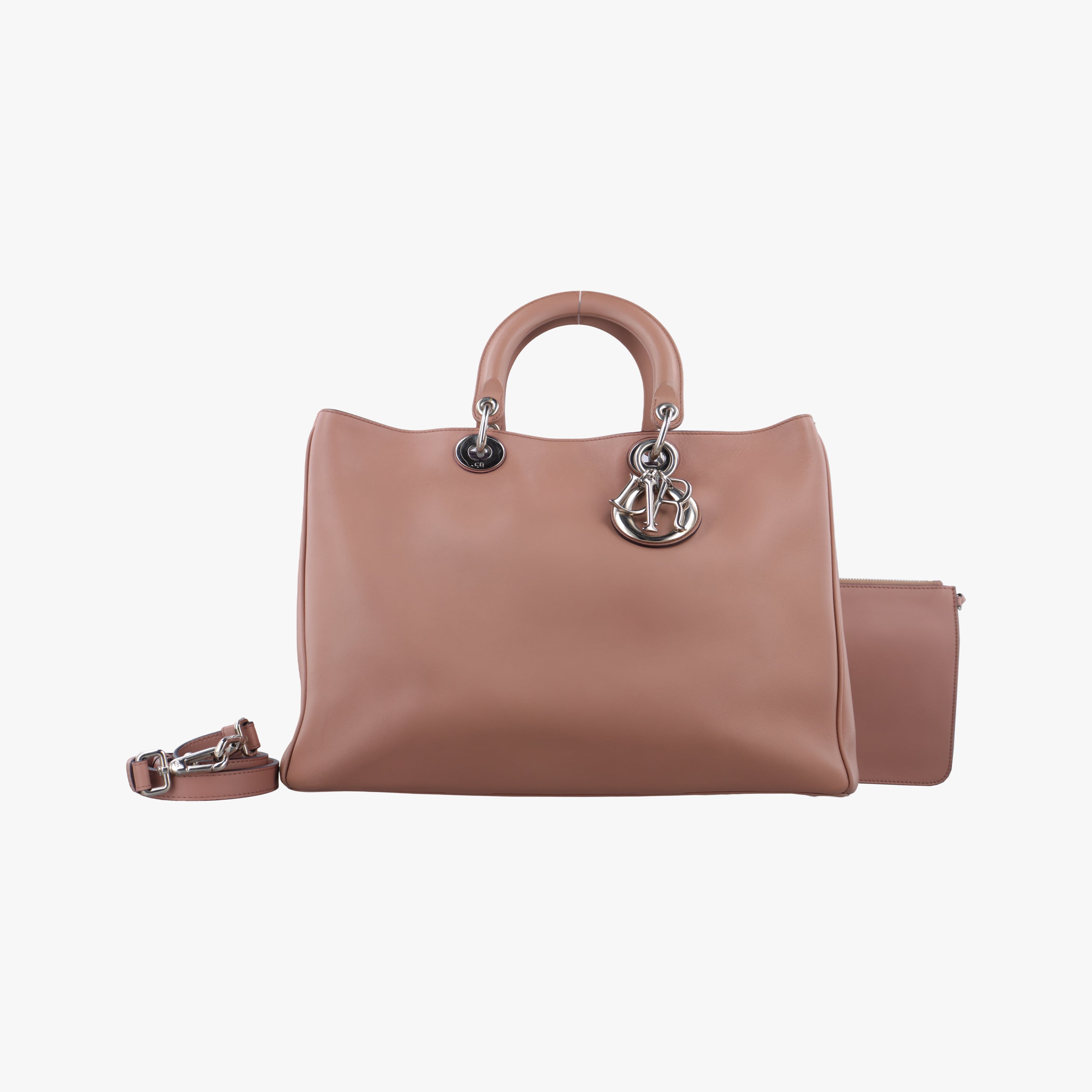 Pre-owned Christian Dior Diorissimo Brown Leather  shoulderbag | stylenewstar