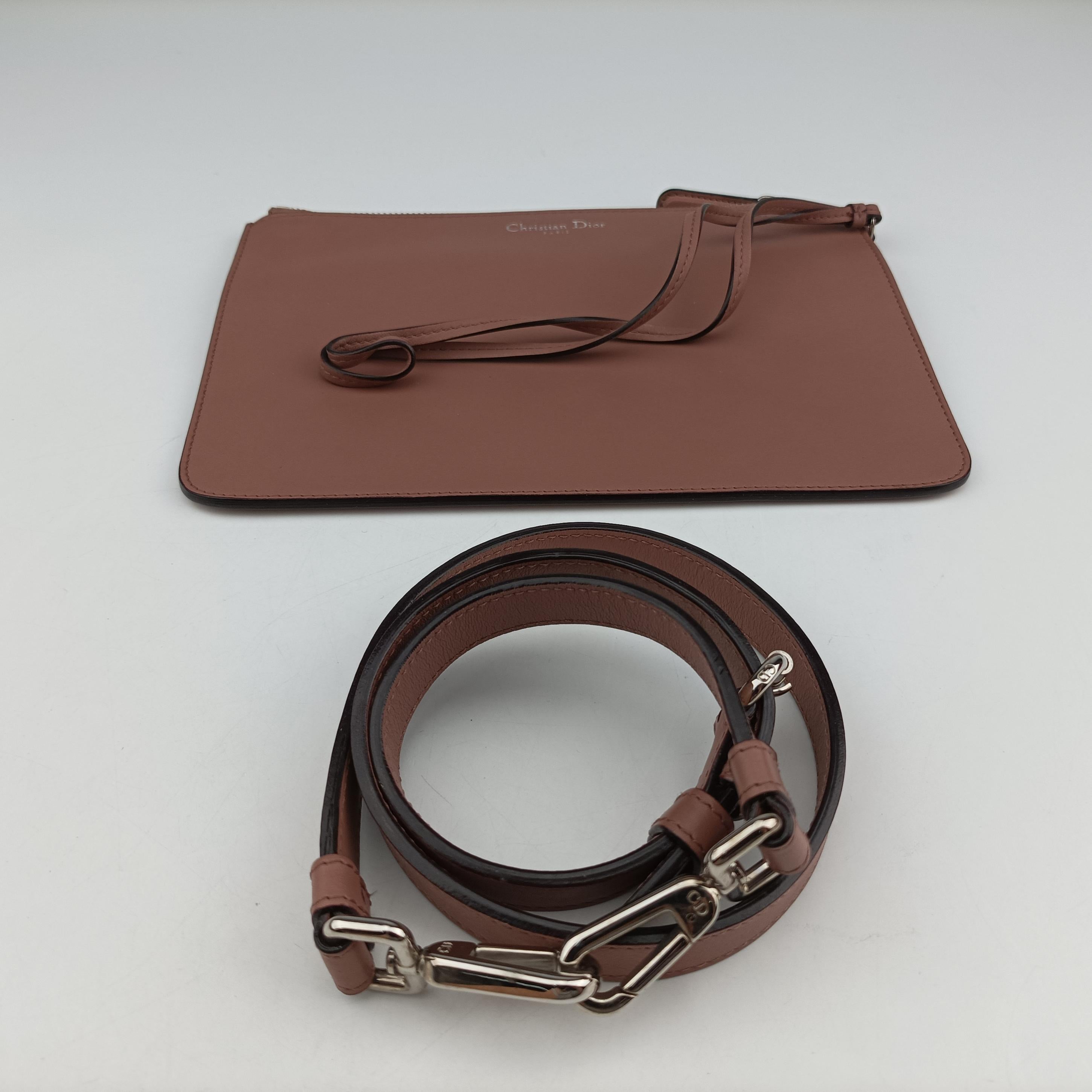 Pre-owned Christian Dior Diorissimo Brown Leather  shoulderbag | stylenewstar