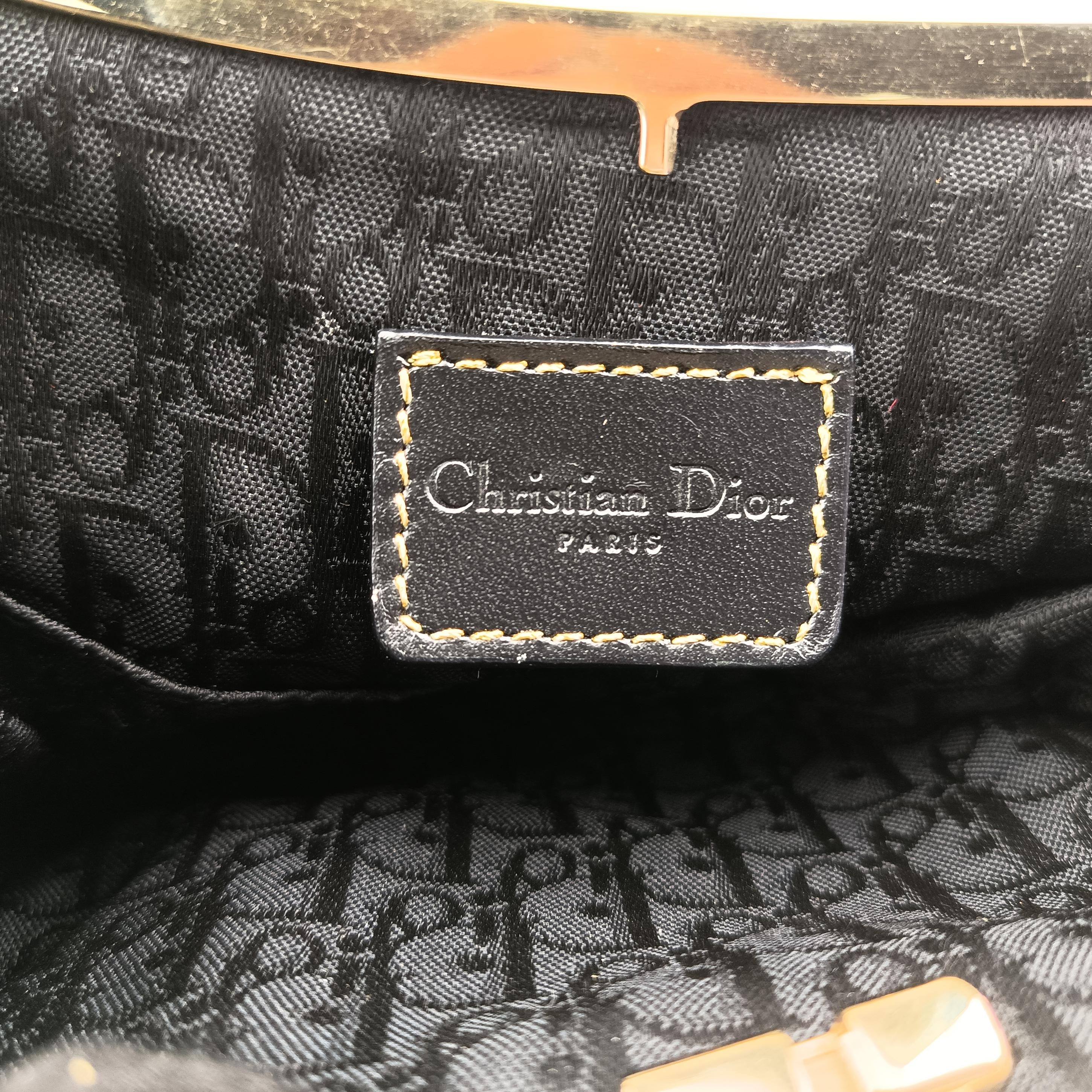 Vintage Christian Dior Saddle Black snakeskin  handbag | stylenewstar