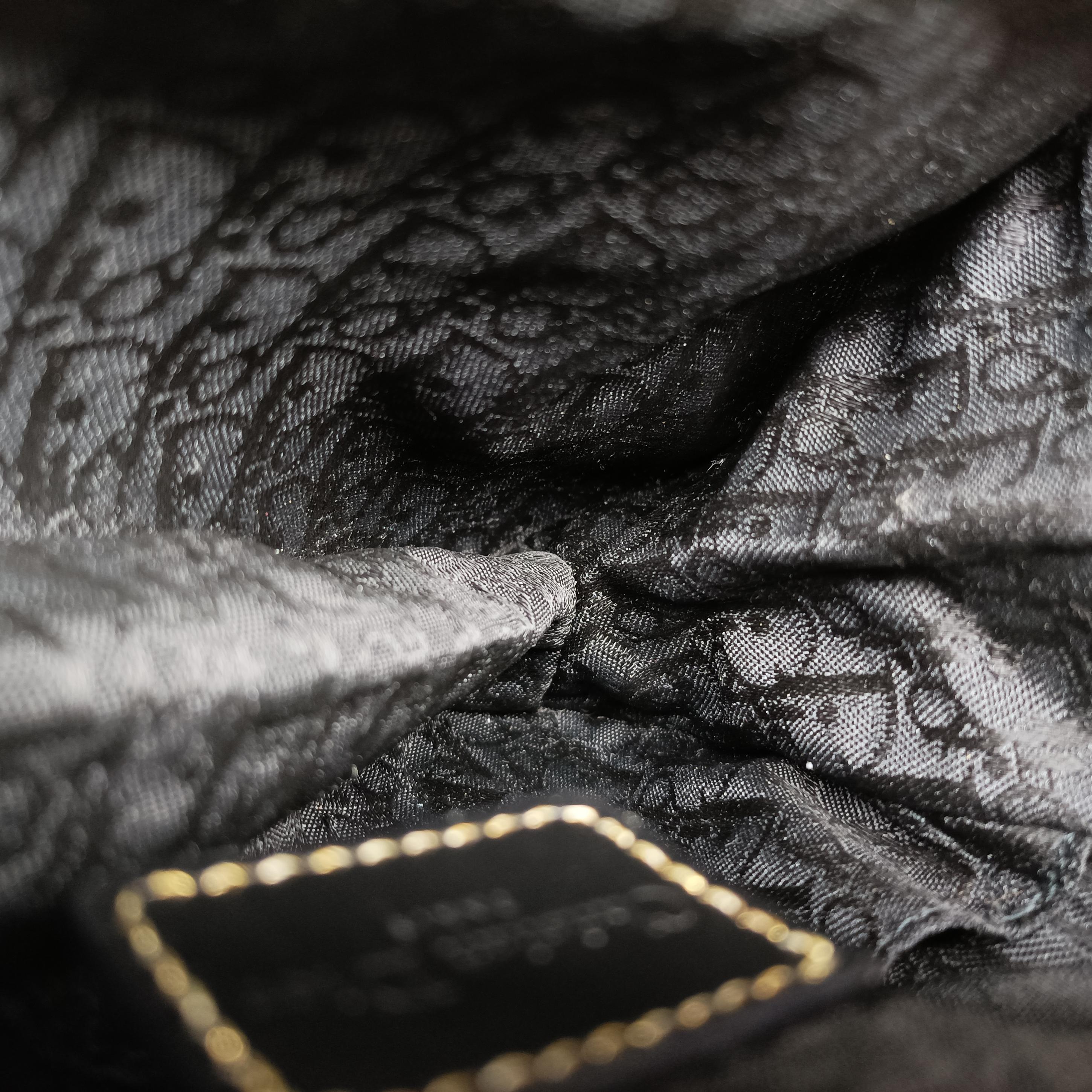 Vintage Christian Dior Saddle Black snakeskin  handbag | stylenewstar