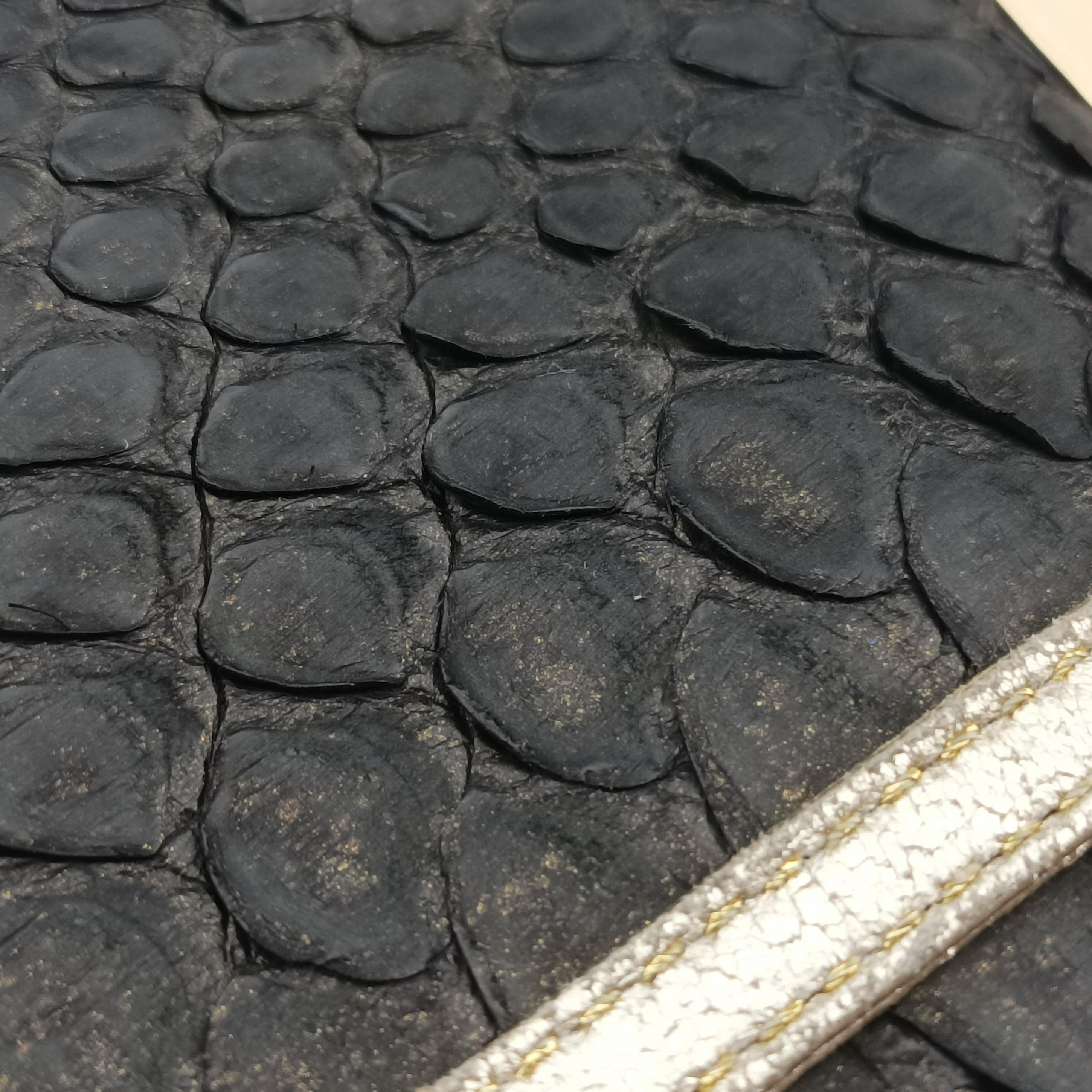 Vintage Christian Dior Saddle Black snakeskin  handbag | stylenewstar