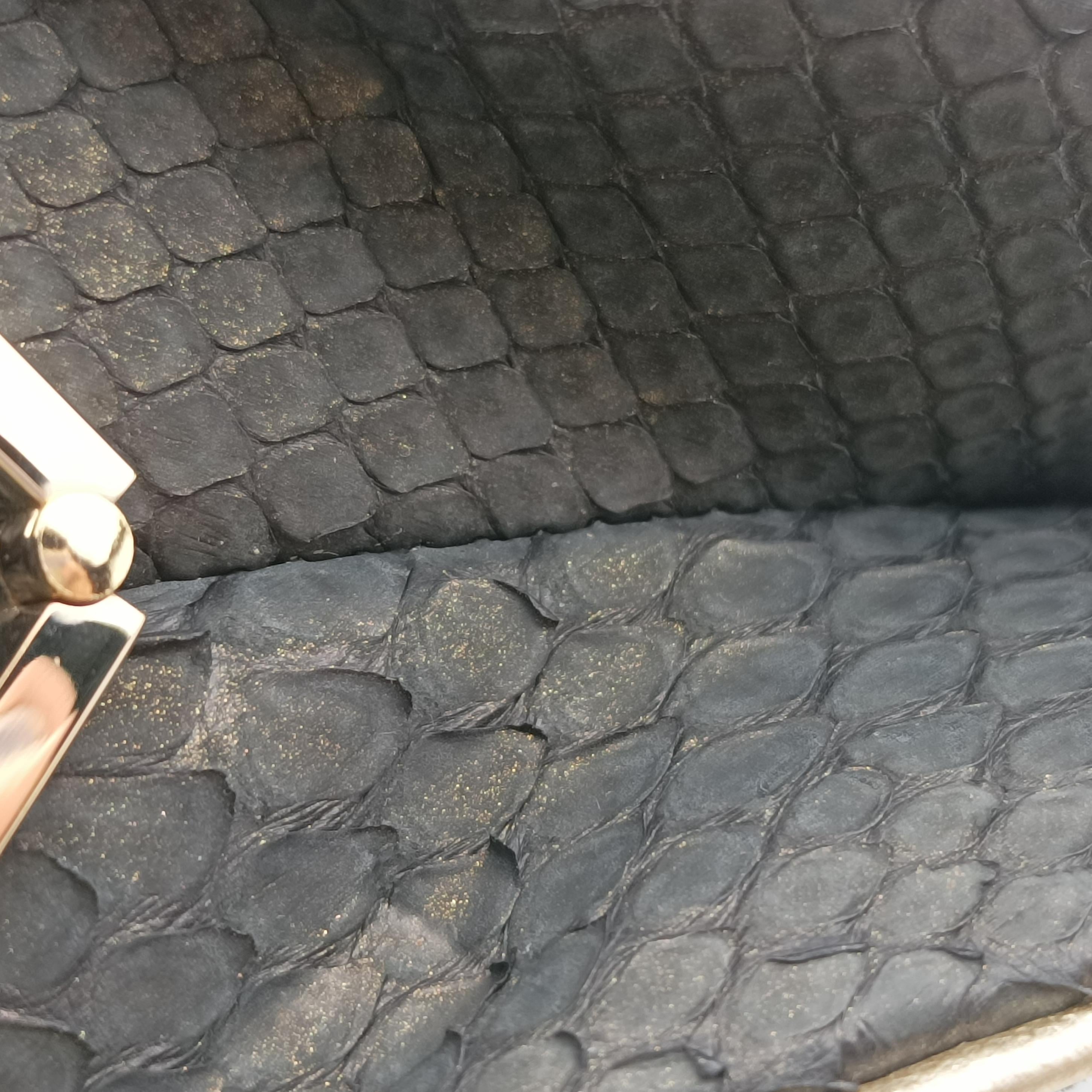 Vintage Christian Dior Saddle Black snakeskin  handbag | stylenewstar