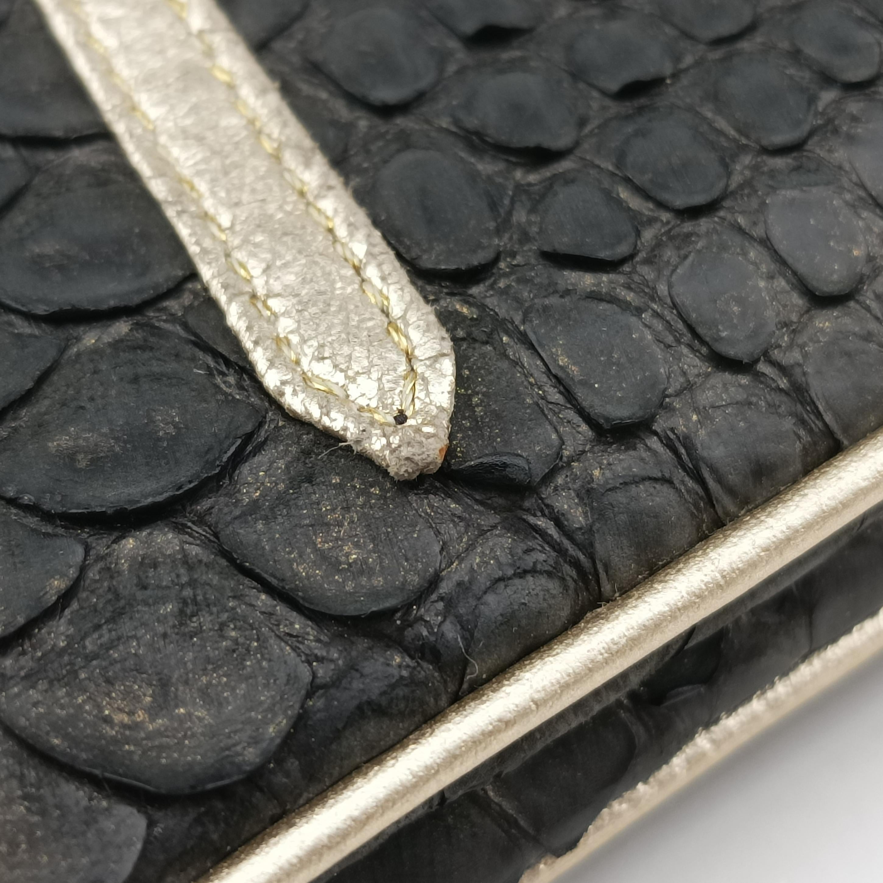 Vintage Christian Dior Saddle Black snakeskin  handbag | stylenewstar