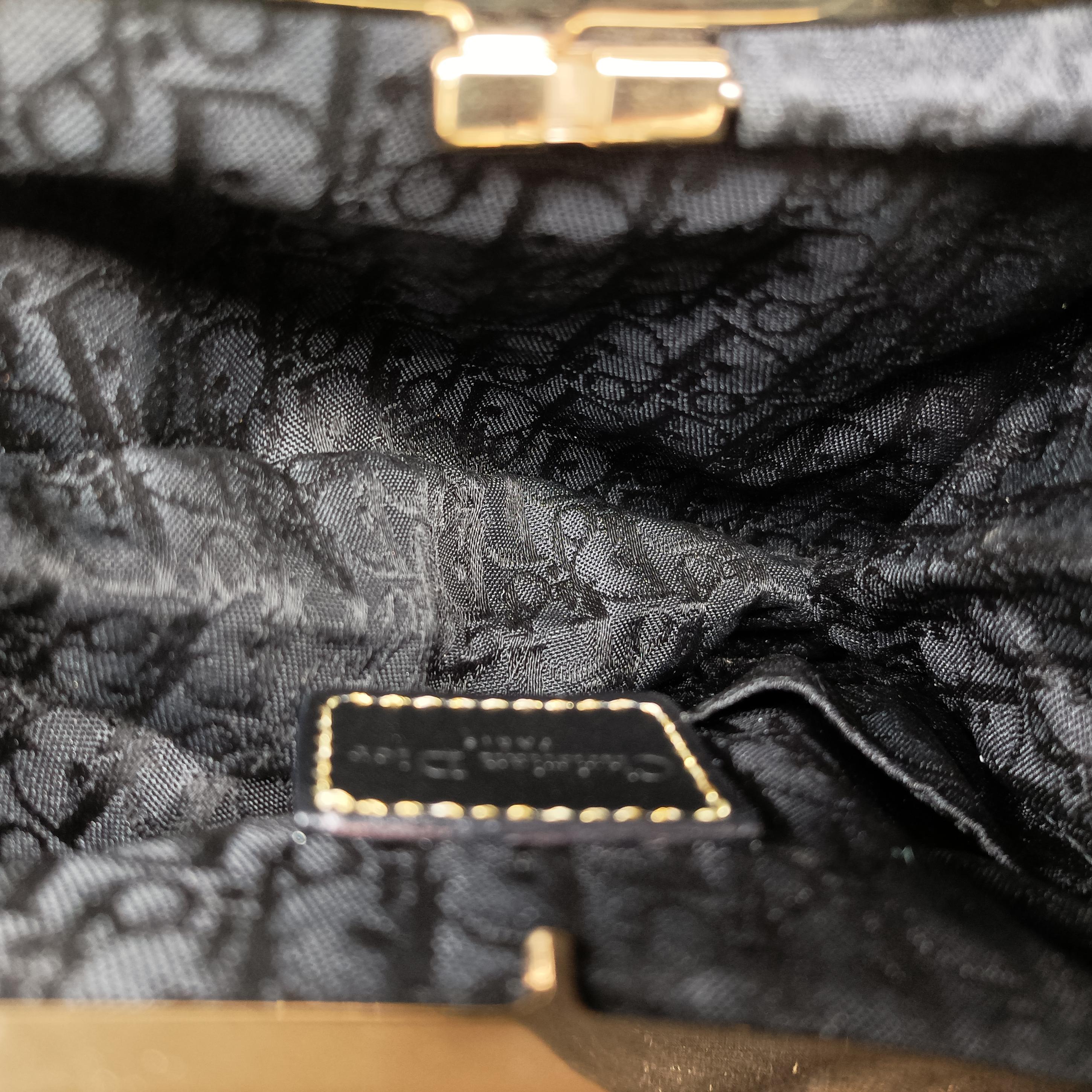 Vintage Christian Dior Saddle Black snakeskin  handbag | stylenewstar