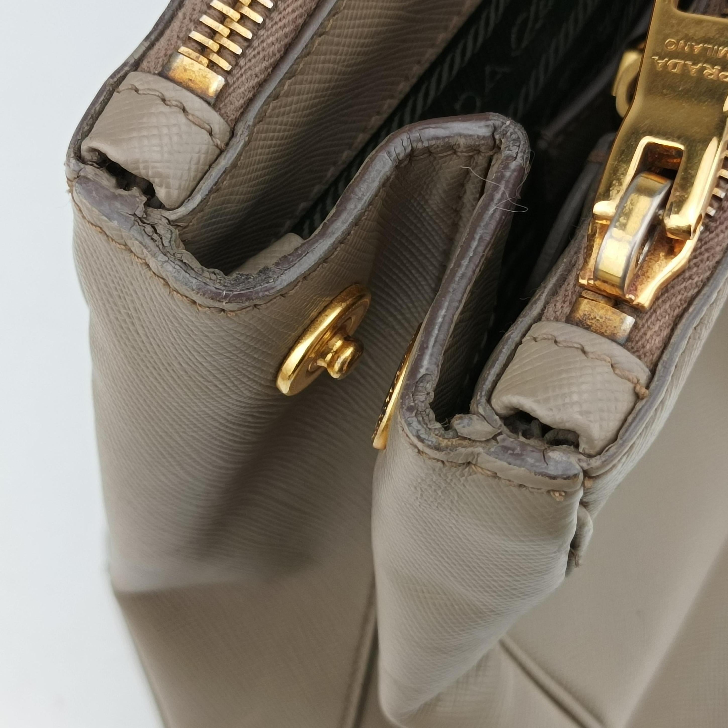 Secondhand Prada Galleria beige SAFFIANO Leather BN2274 shoulderbag | stylenewstar