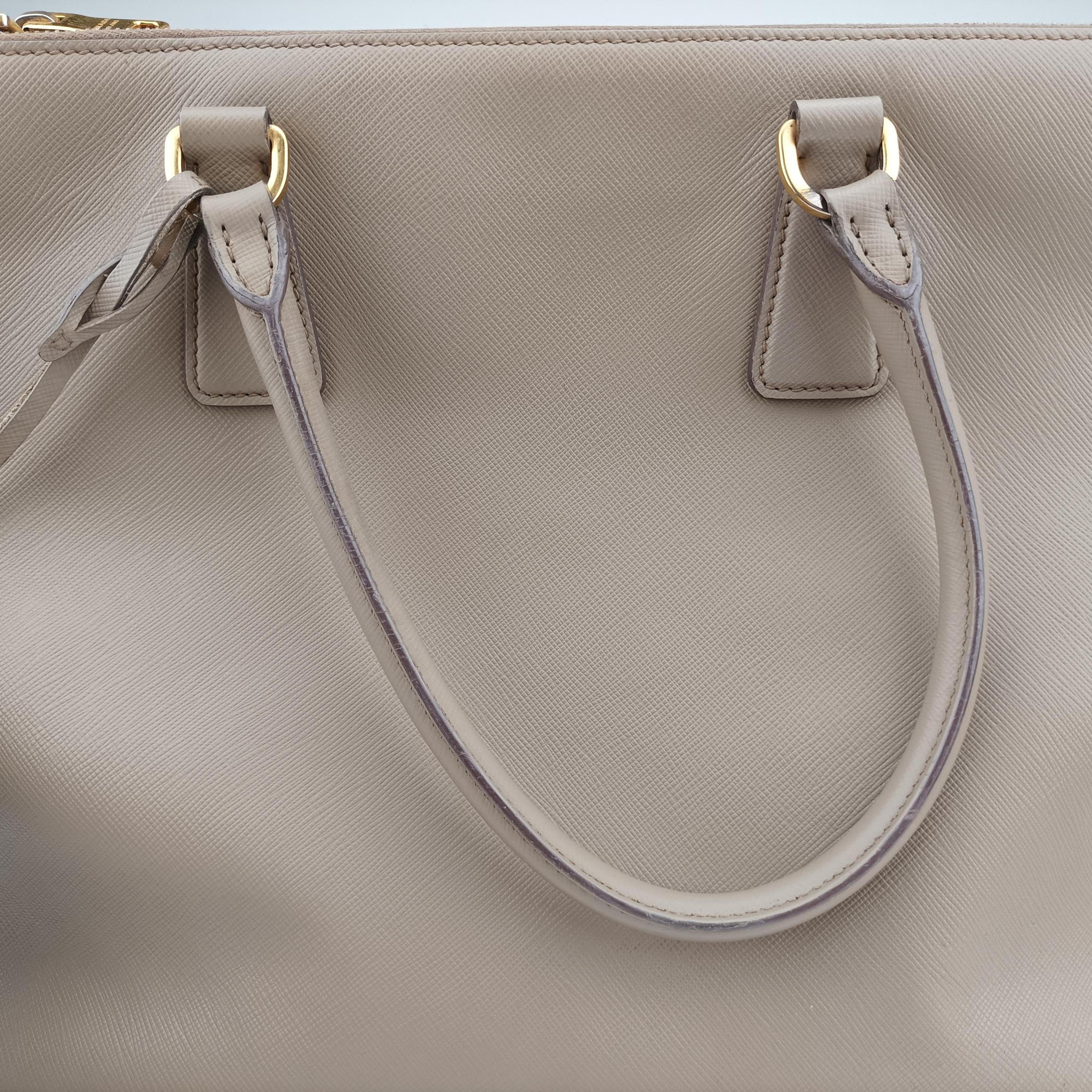 Secondhand Prada Galleria beige SAFFIANO Leather BN2274 shoulderbag | stylenewstar