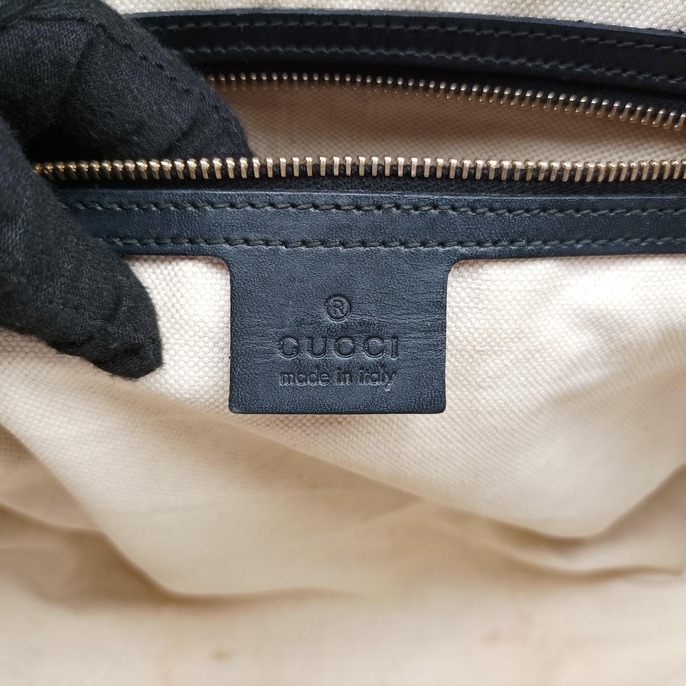 Pre-owned Gucci Diamante Web Beige×black×brown canvas×leather 257341 handbag | stylenewstar