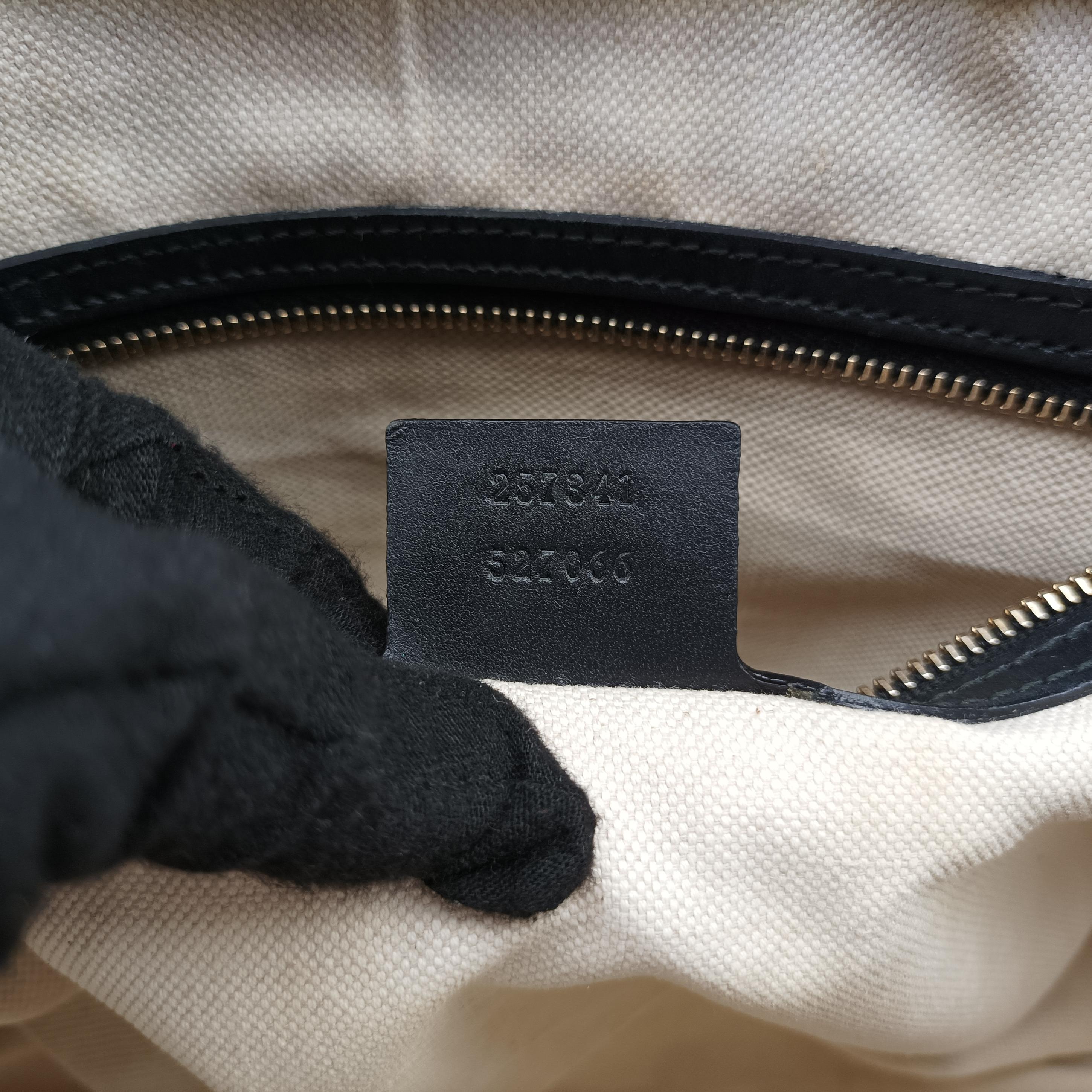 Pre-owned Gucci Diamante Web Beige×black×brown canvas×leather 257341 handbag | stylenewstar
