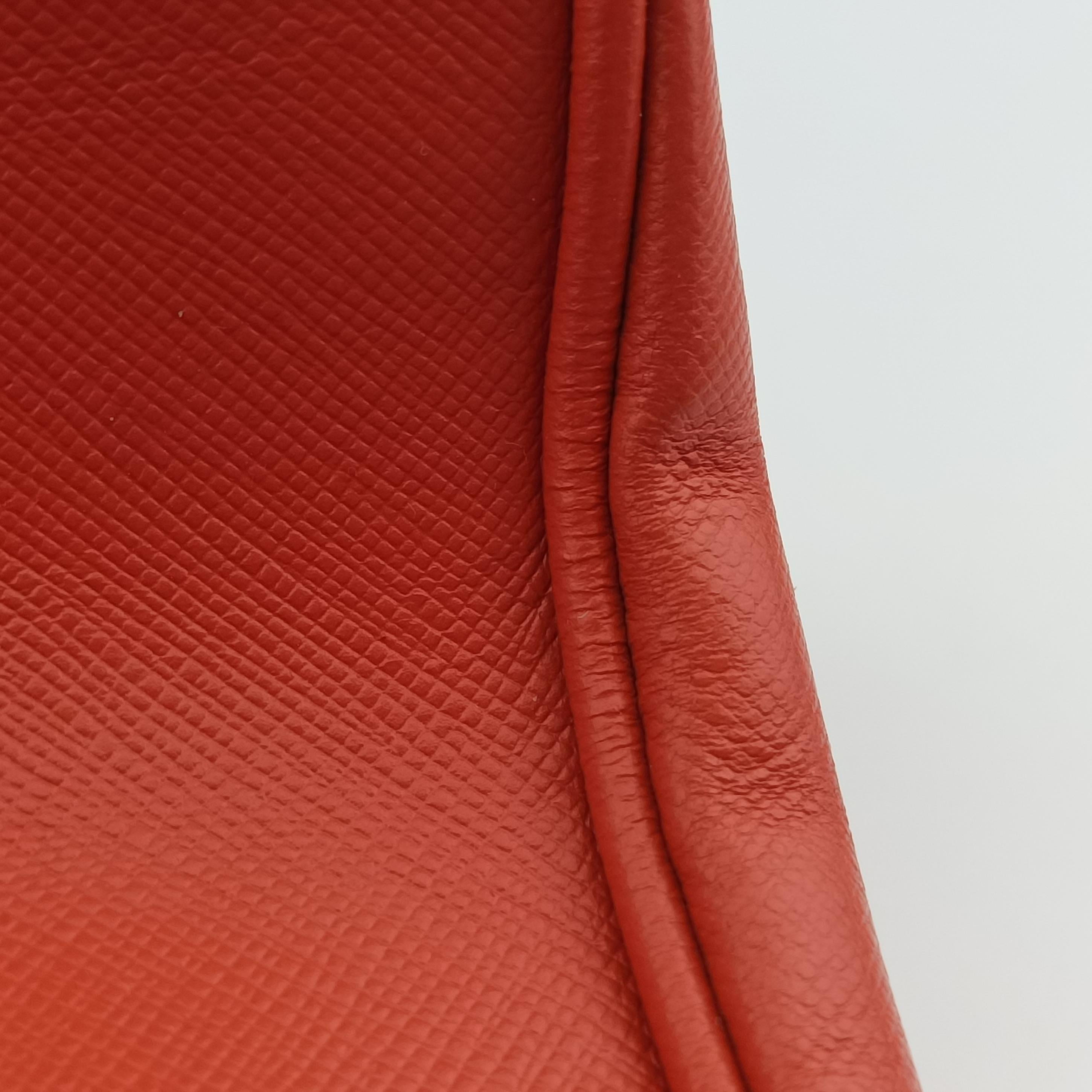 Pre-owned Prada Galleria Orange SAFFIANO Leather BN2274 shoulderbag | stylenewstar