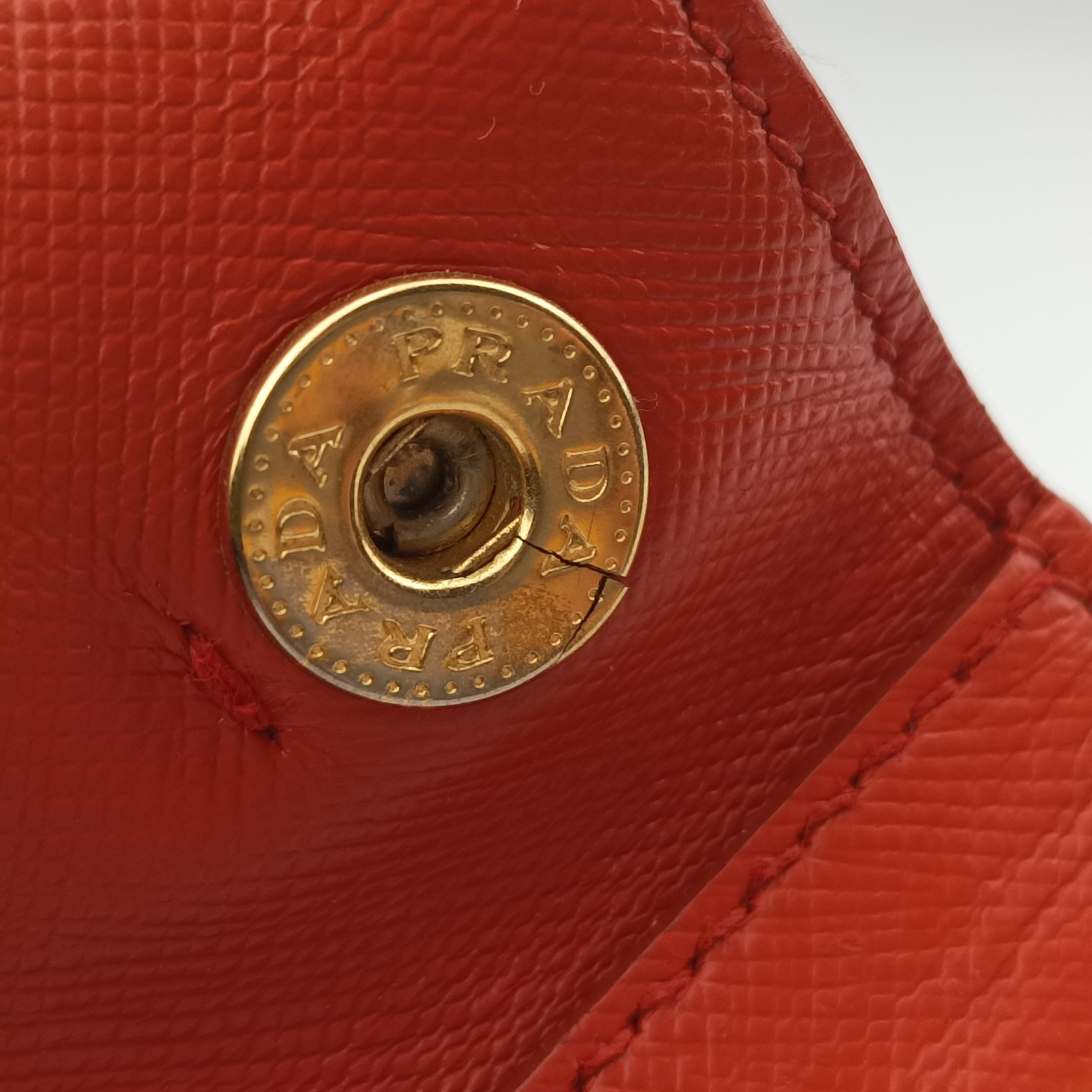 Pre-owned Prada Galleria Orange SAFFIANO Leather BN2274 shoulderbag | stylenewstar