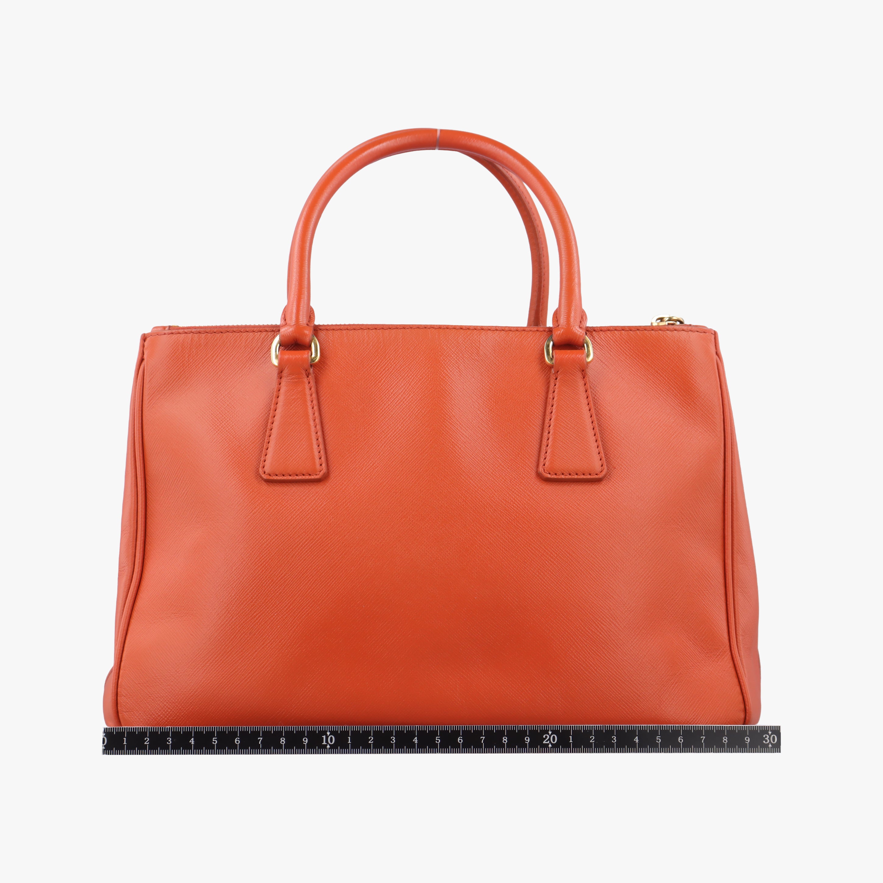 Pre-owned Prada Galleria Orange SAFFIANO Leather BN2274 shoulderbag | stylenewstar