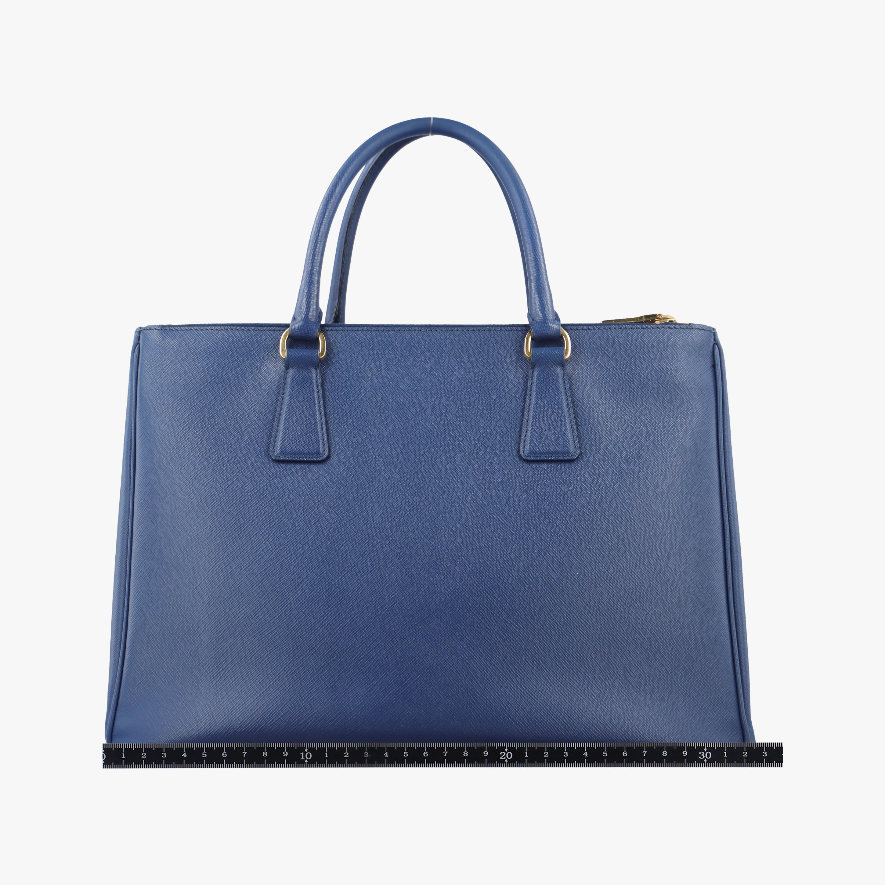 Pre-owned Prada Galleria front pocket Blue SAFFIANO Leather BN2674 shoulderbag | stylenewstar