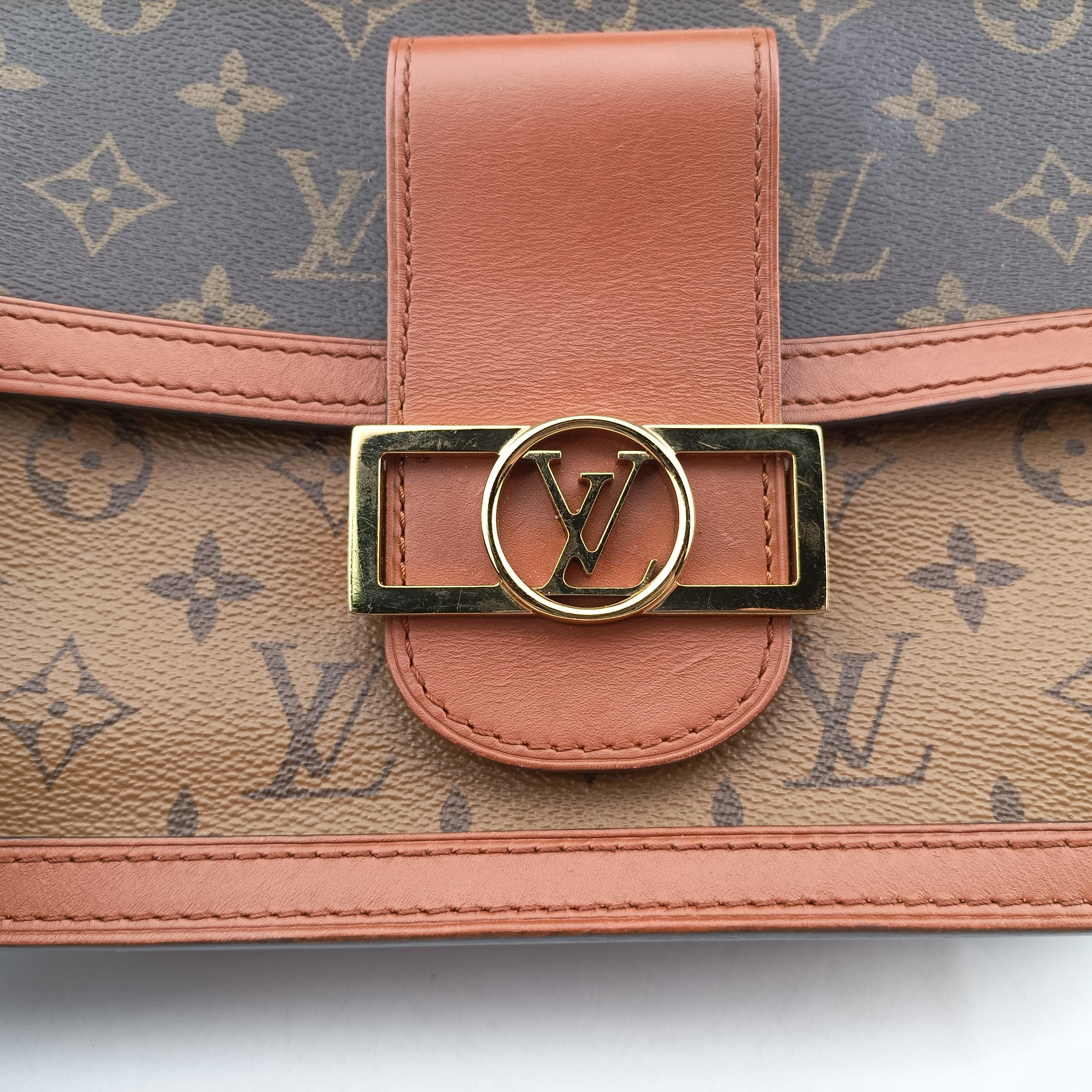 Secondhand Louis Vuitton DAUPHINE brown Monogram Reverse M45958 shoulderbag | stylenewstar