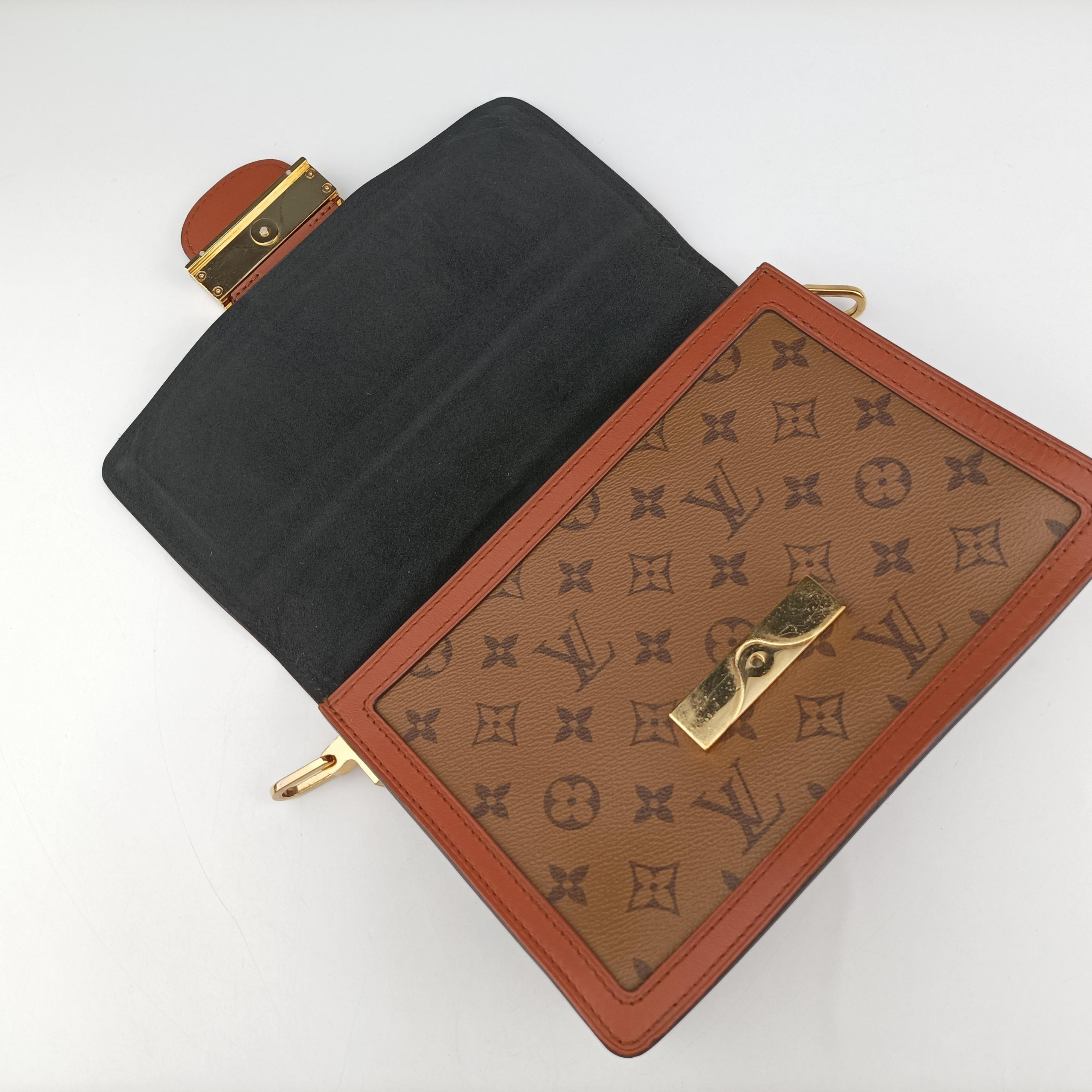 Secondhand Louis Vuitton DAUPHINE brown Monogram Reverse M45958 shoulderbag | stylenewstar