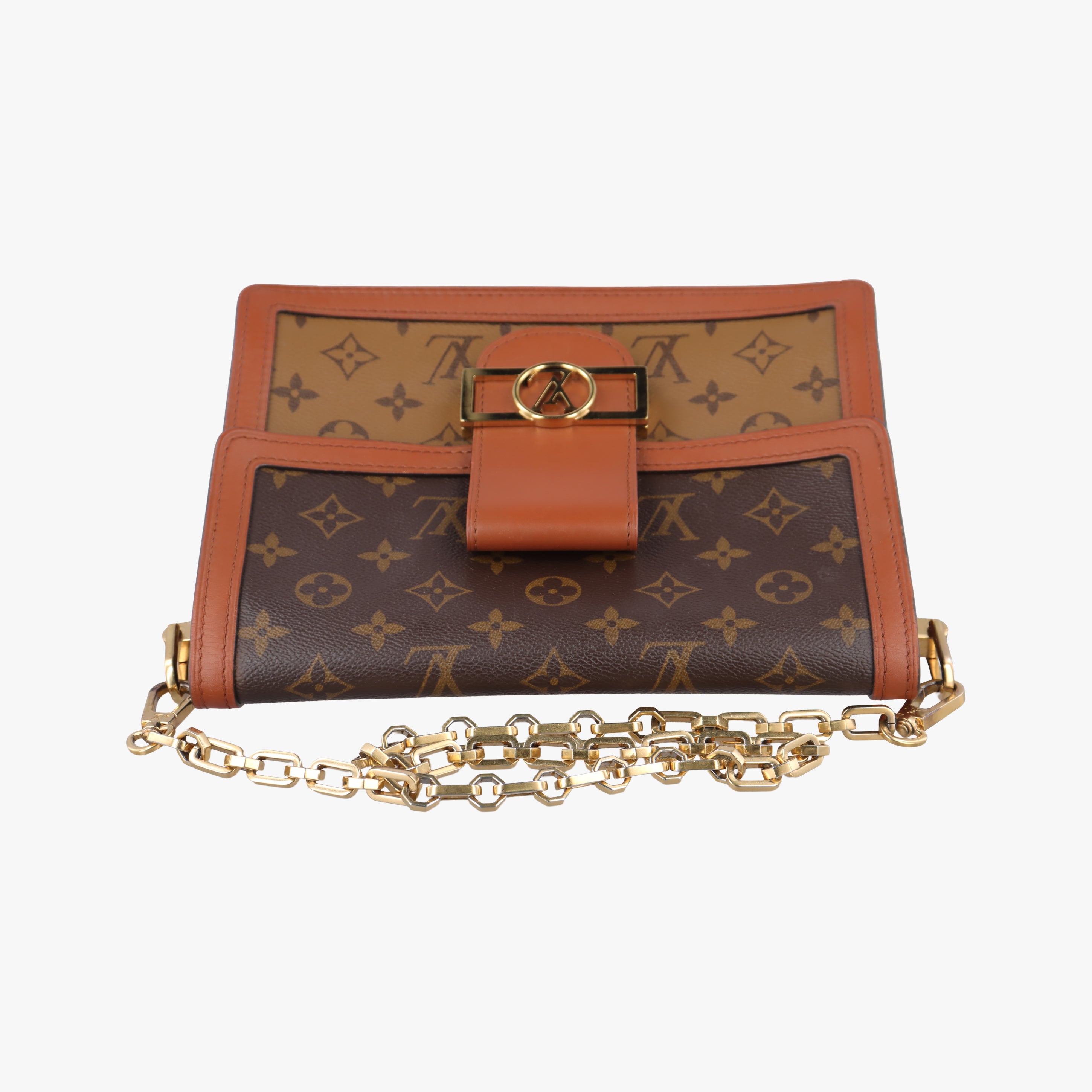 Secondhand Louis Vuitton DAUPHINE brown Monogram Reverse M45958 shoulderbag | stylenewstar