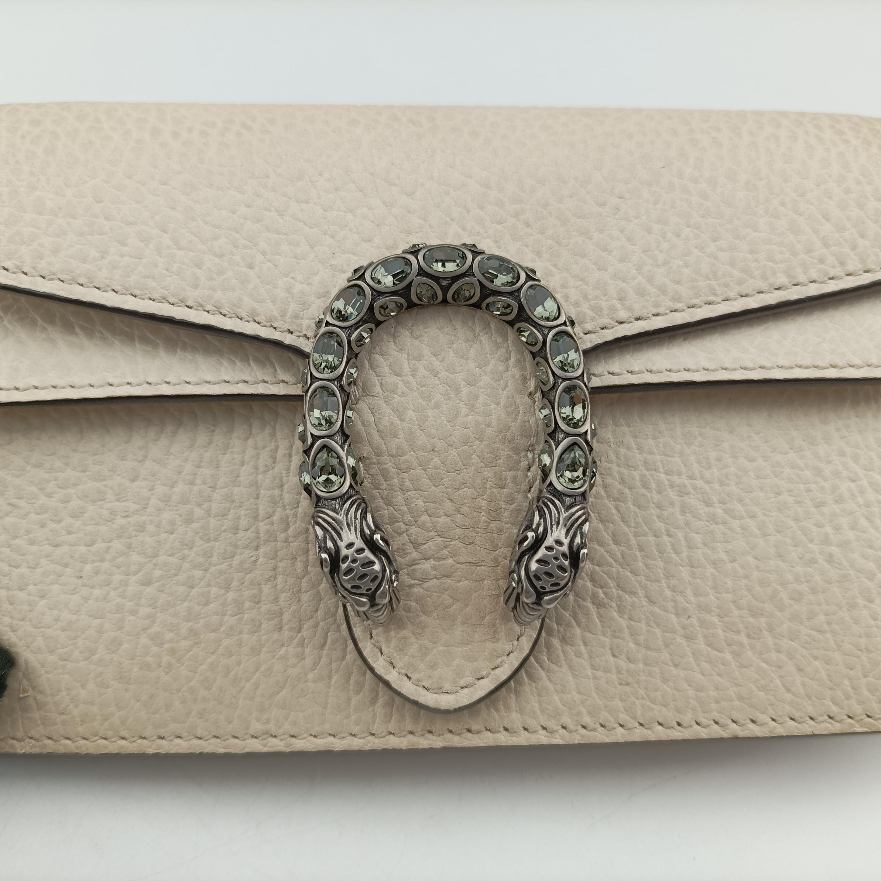 Pre-owned Gucci Dionysus White Leather 476432 shoulderbag | stylenewstar