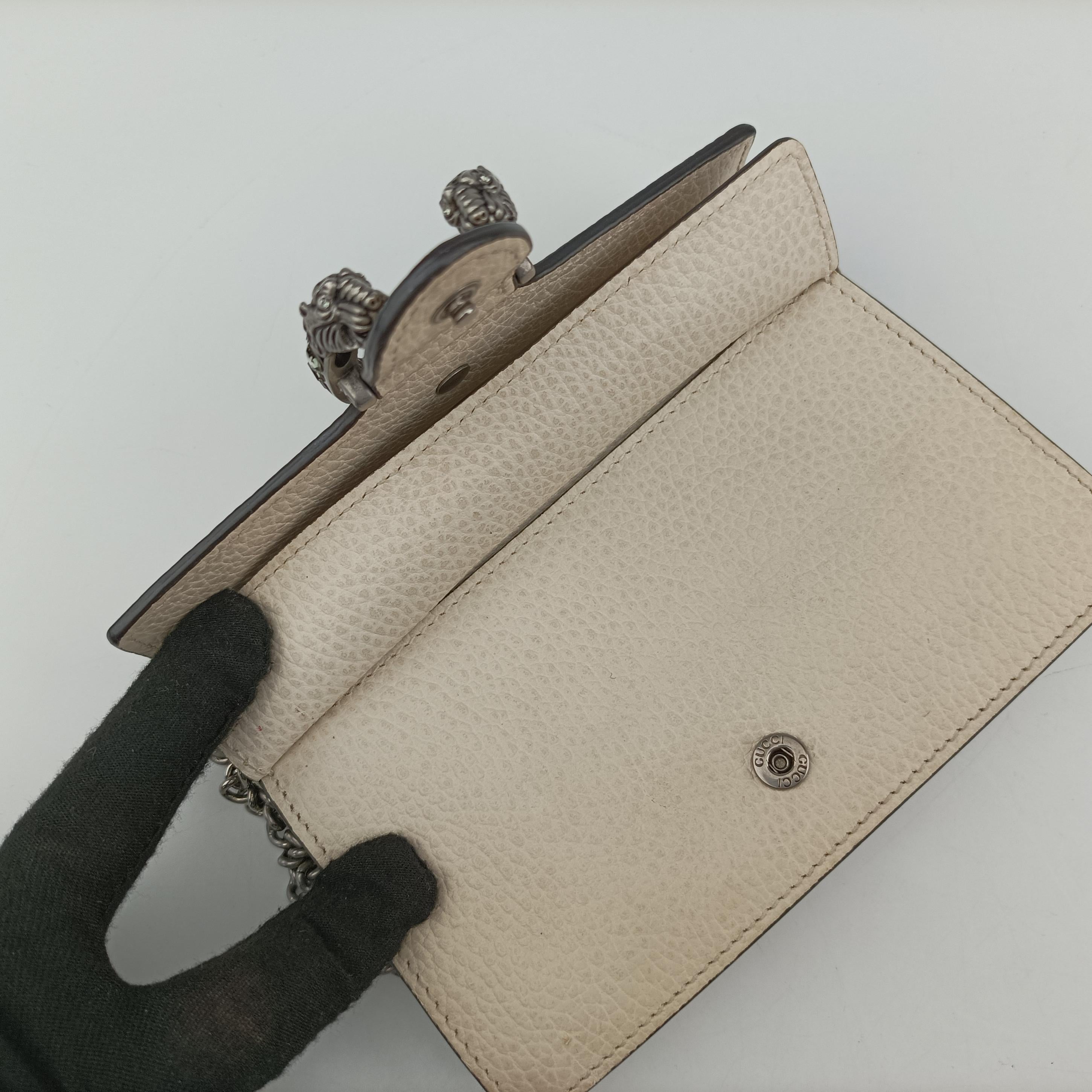 Pre-owned Gucci Dionysus White Leather 476432 shoulderbag | stylenewstar