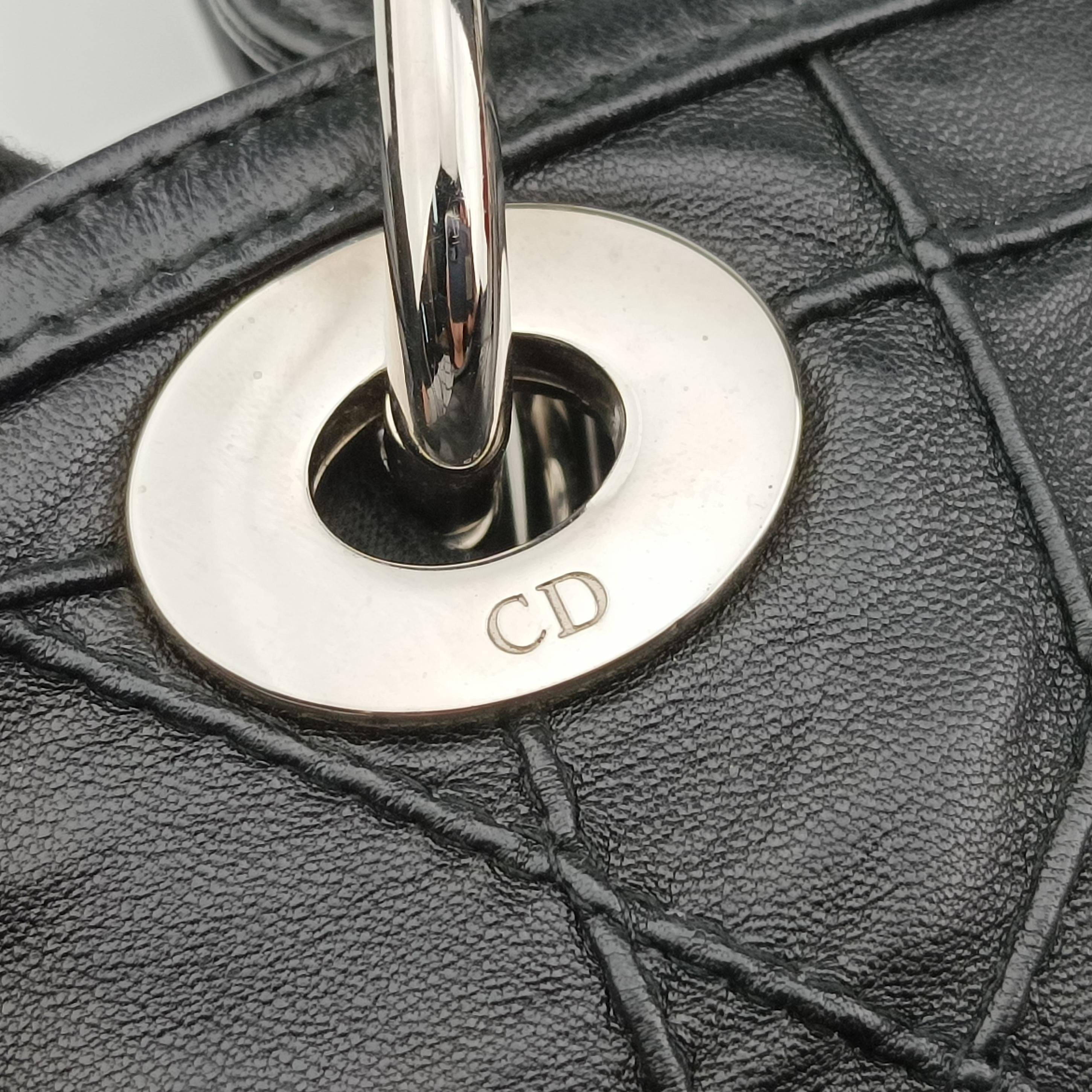 Pre-owned Christian Dior Granville Black lambskin  shoulderbag | stylenewstar