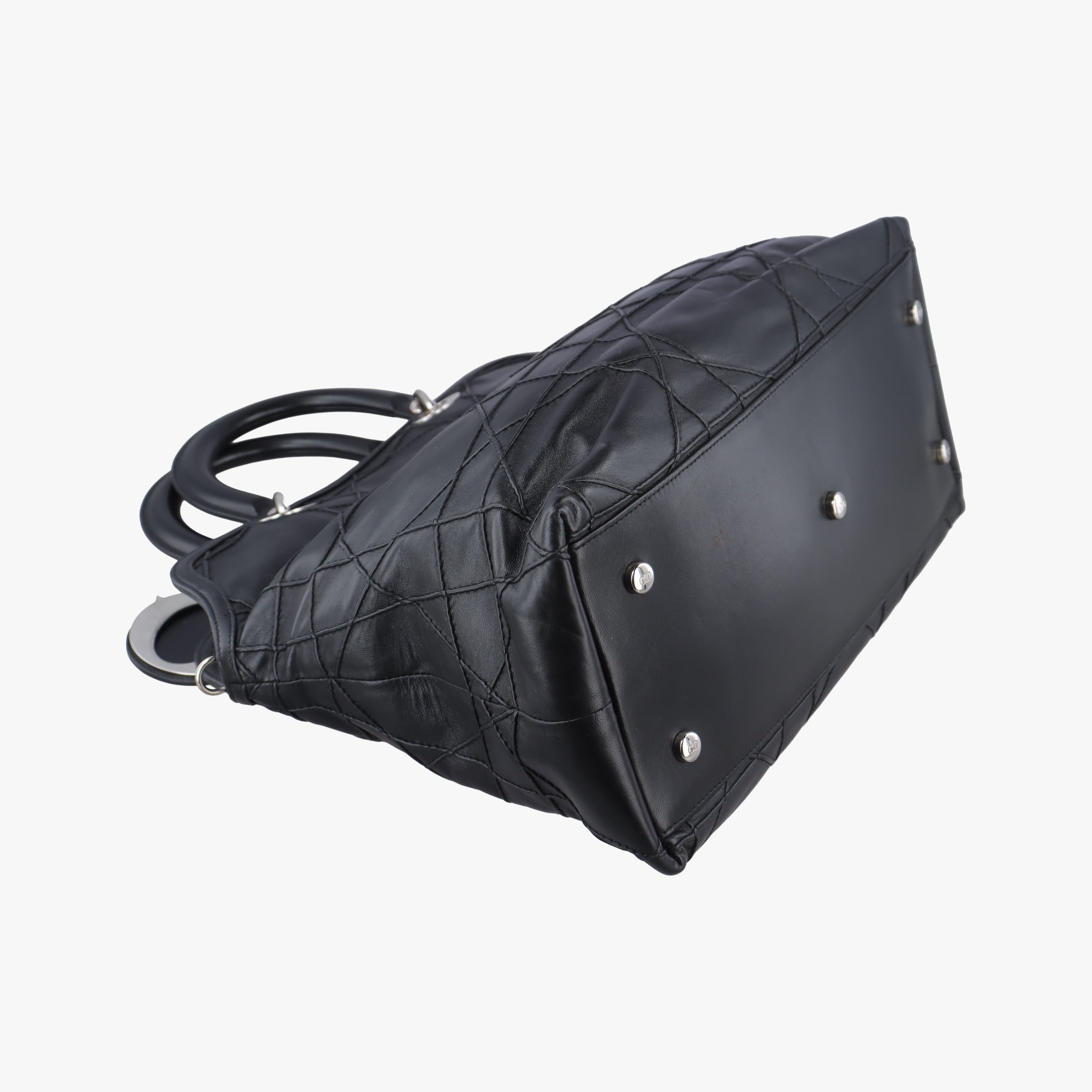 Pre-owned Christian Dior Granville Black lambskin  shoulderbag | stylenewstar