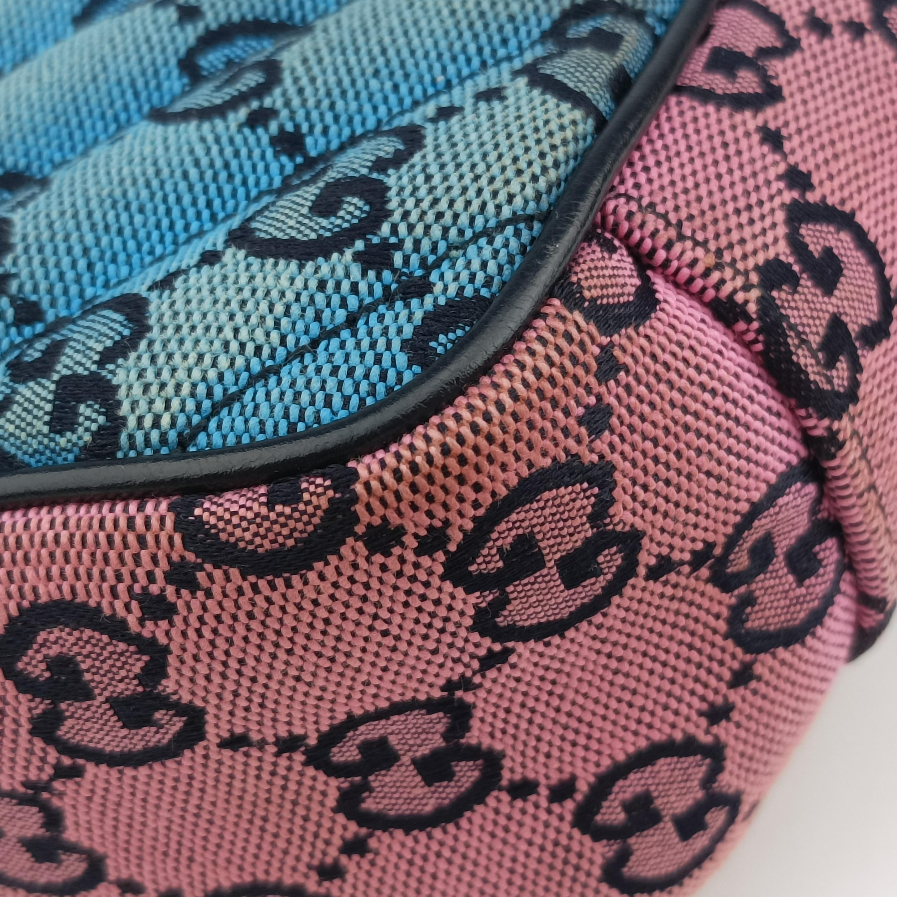 Vintage Gucci GG Marmont Black×Green×Yellow×Pink Canvas 443497 shoulderbag | stylenewstar