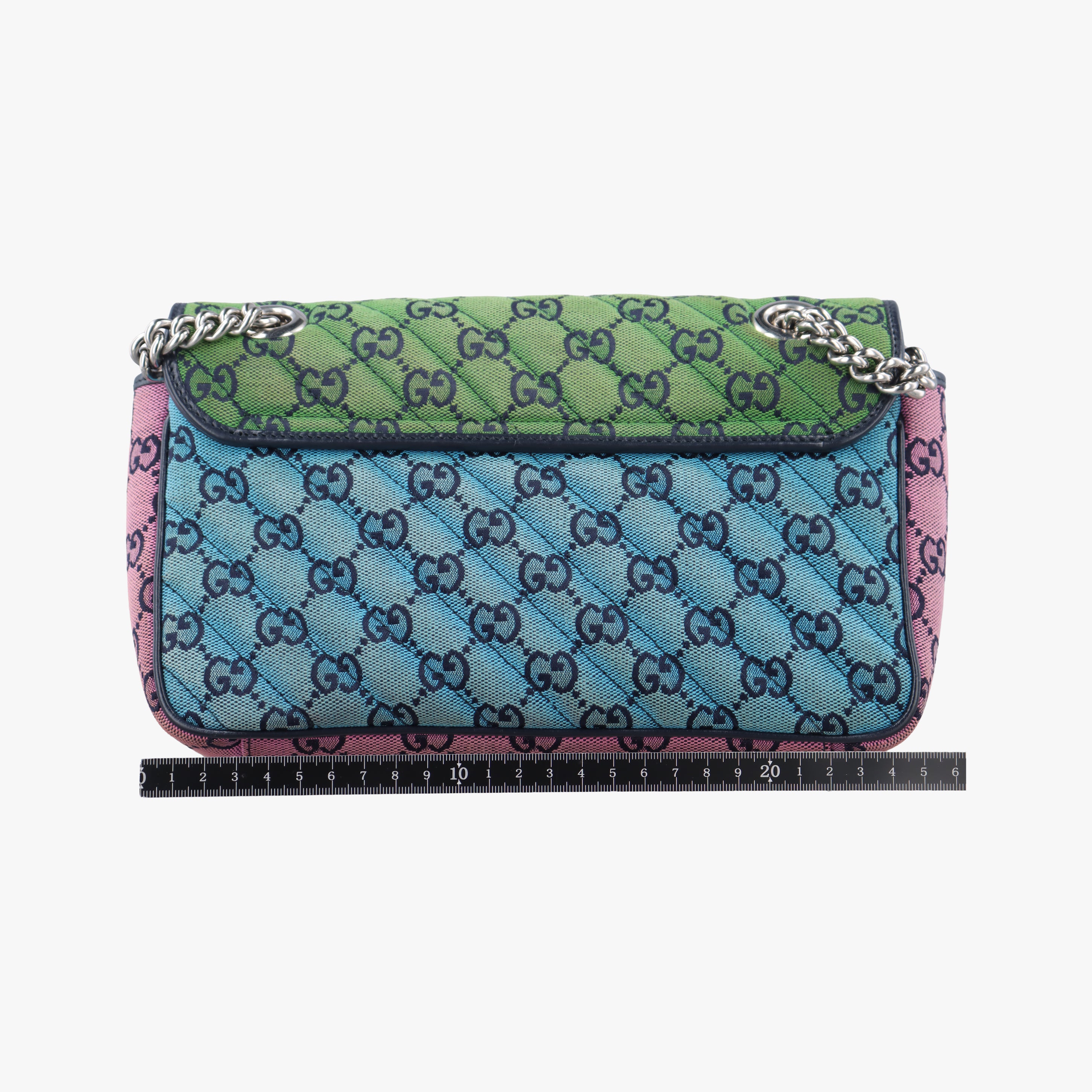 Vintage Gucci GG Marmont Black×Green×Yellow×Pink Canvas 443497 shoulderbag | stylenewstar