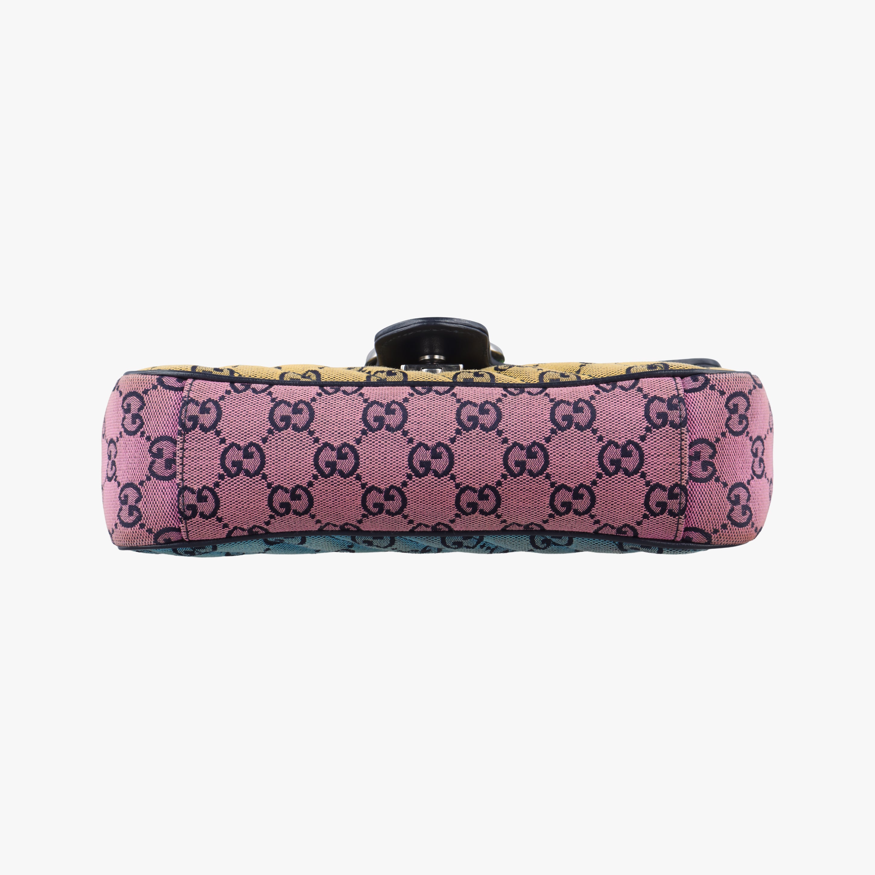 Vintage Gucci GG Marmont Black×Green×Yellow×Pink Canvas 443497 shoulderbag | stylenewstar
