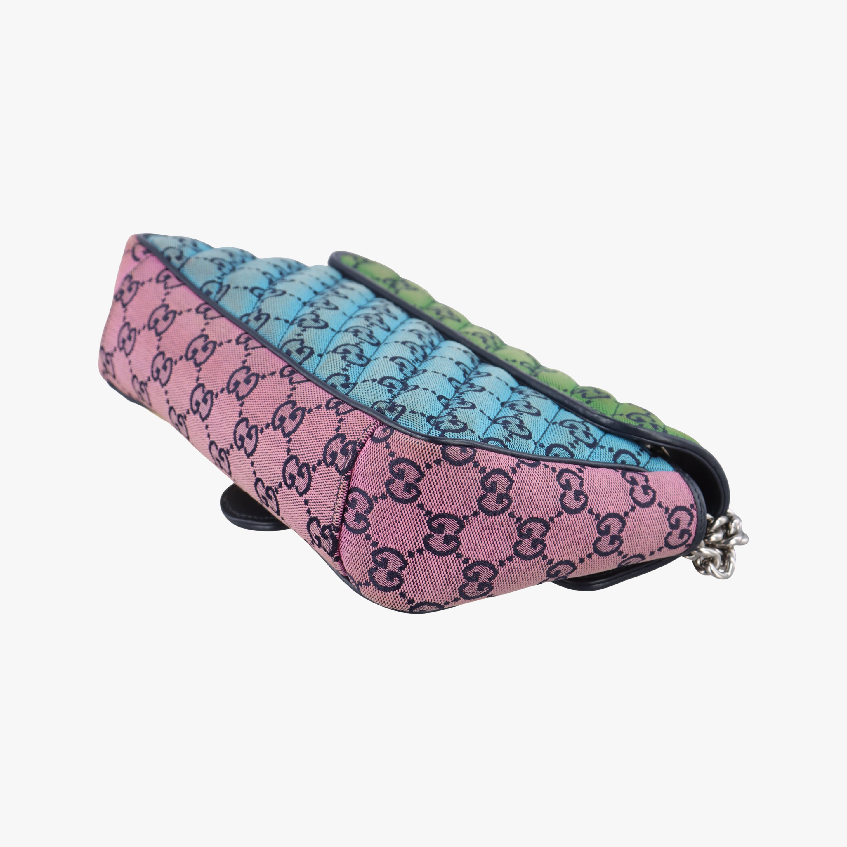 Vintage Gucci GG Marmont Black×Green×Yellow×Pink Canvas 443497 shoulderbag | stylenewstar