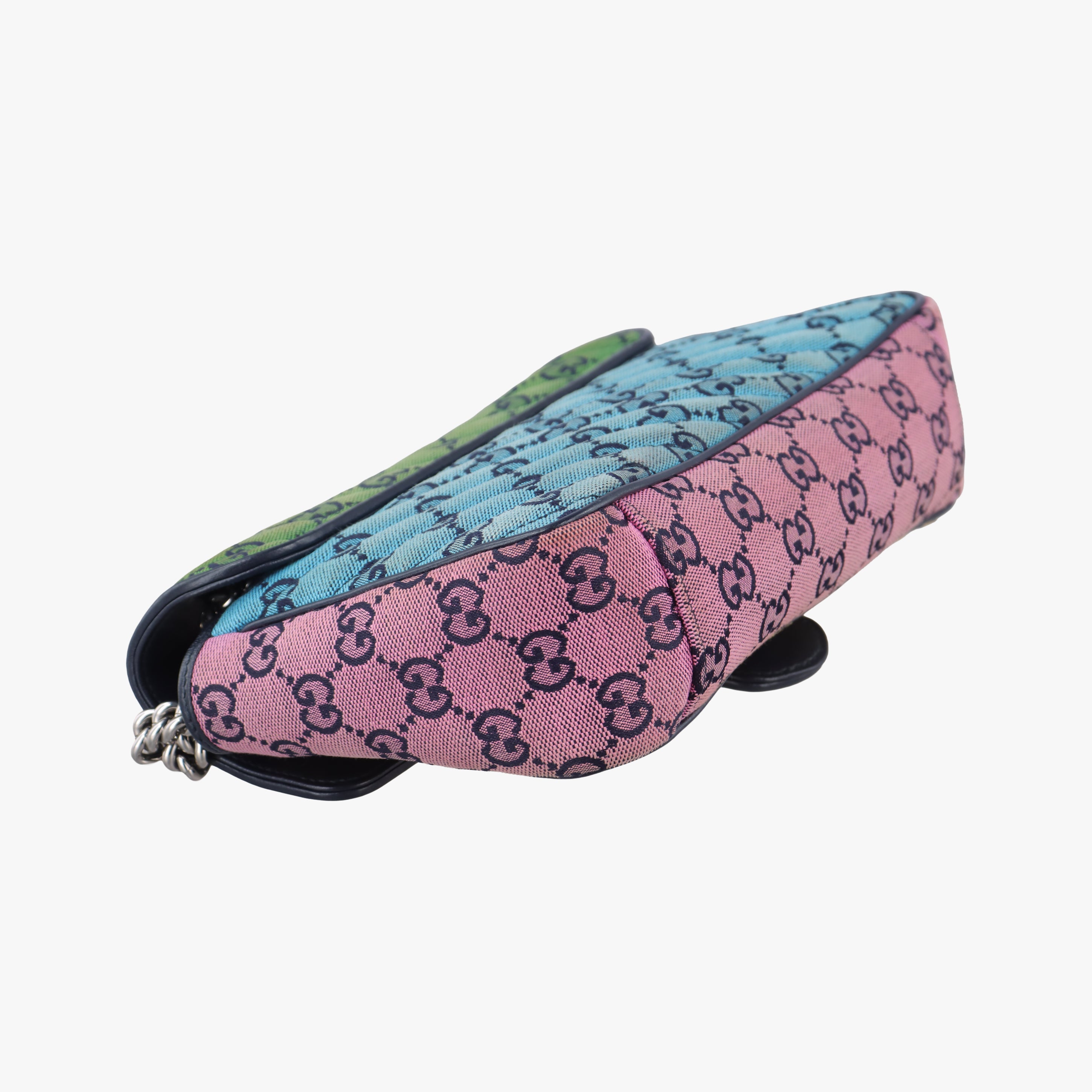 Vintage Gucci GG Marmont Black×Green×Yellow×Pink Canvas 443497 shoulderbag | stylenewstar