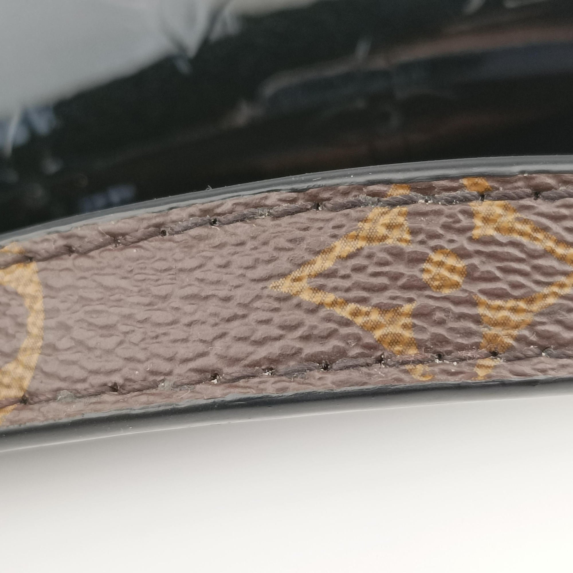 Pre-owned Louis Vuitton Spring Street PM BLACK Vernis×Leather×Monogram Canvas M90375 shoulderbag | stylenewstar
