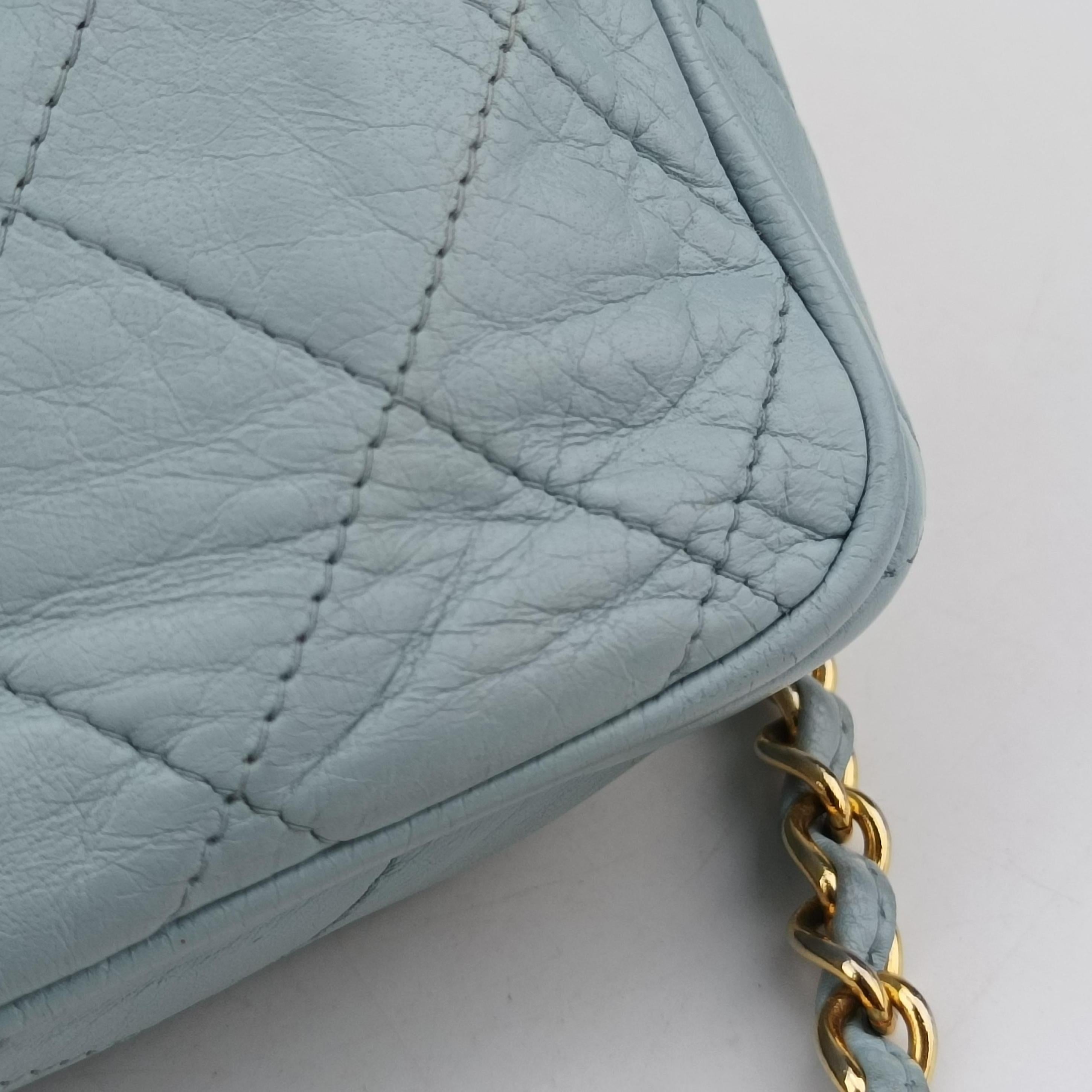 Vintage Chanel Camera Case Blue lambskin  shoulderbag | stylenewstar