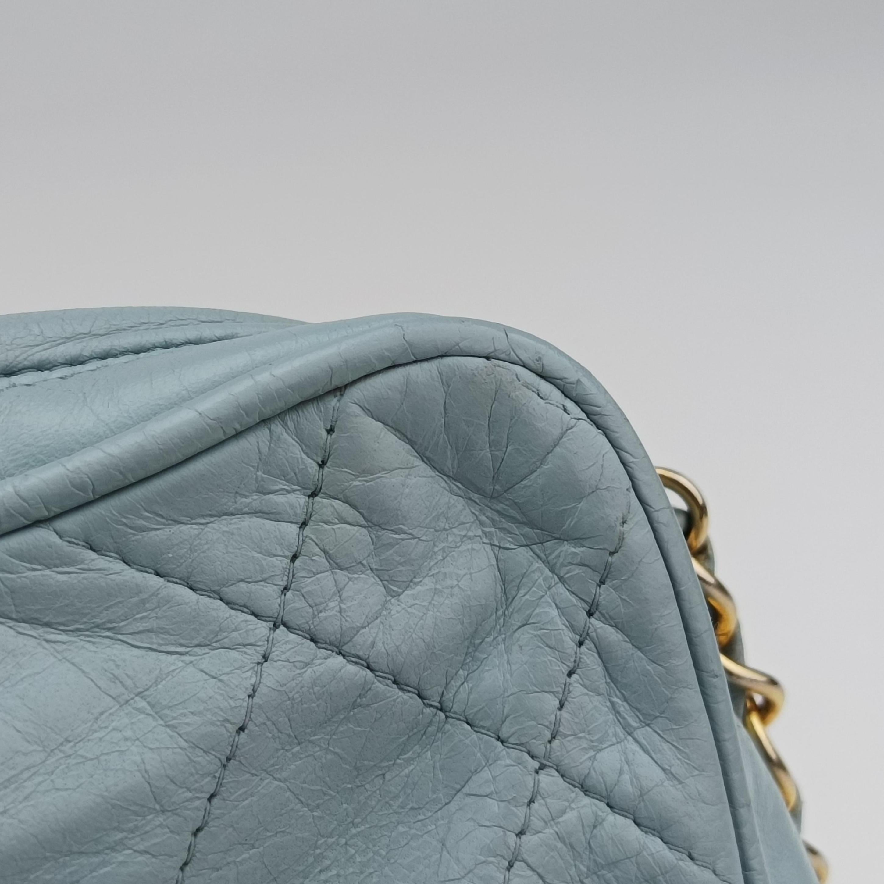 Vintage Chanel Camera Case Blue lambskin  shoulderbag | stylenewstar