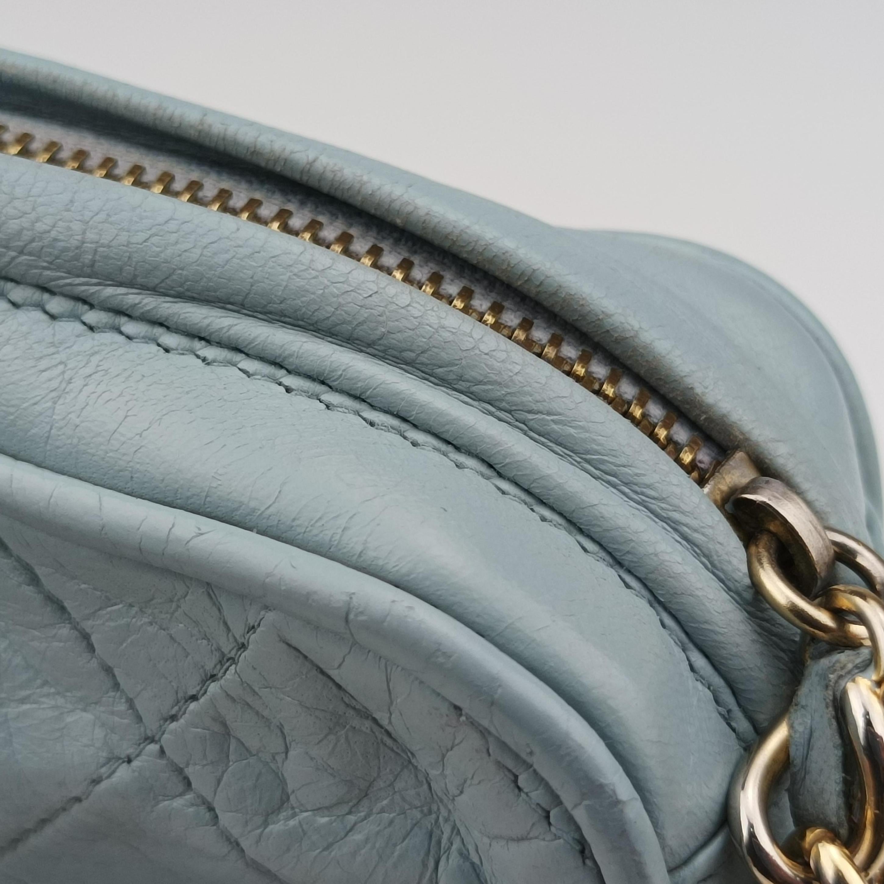 Vintage Chanel Camera Case Blue lambskin  shoulderbag | stylenewstar