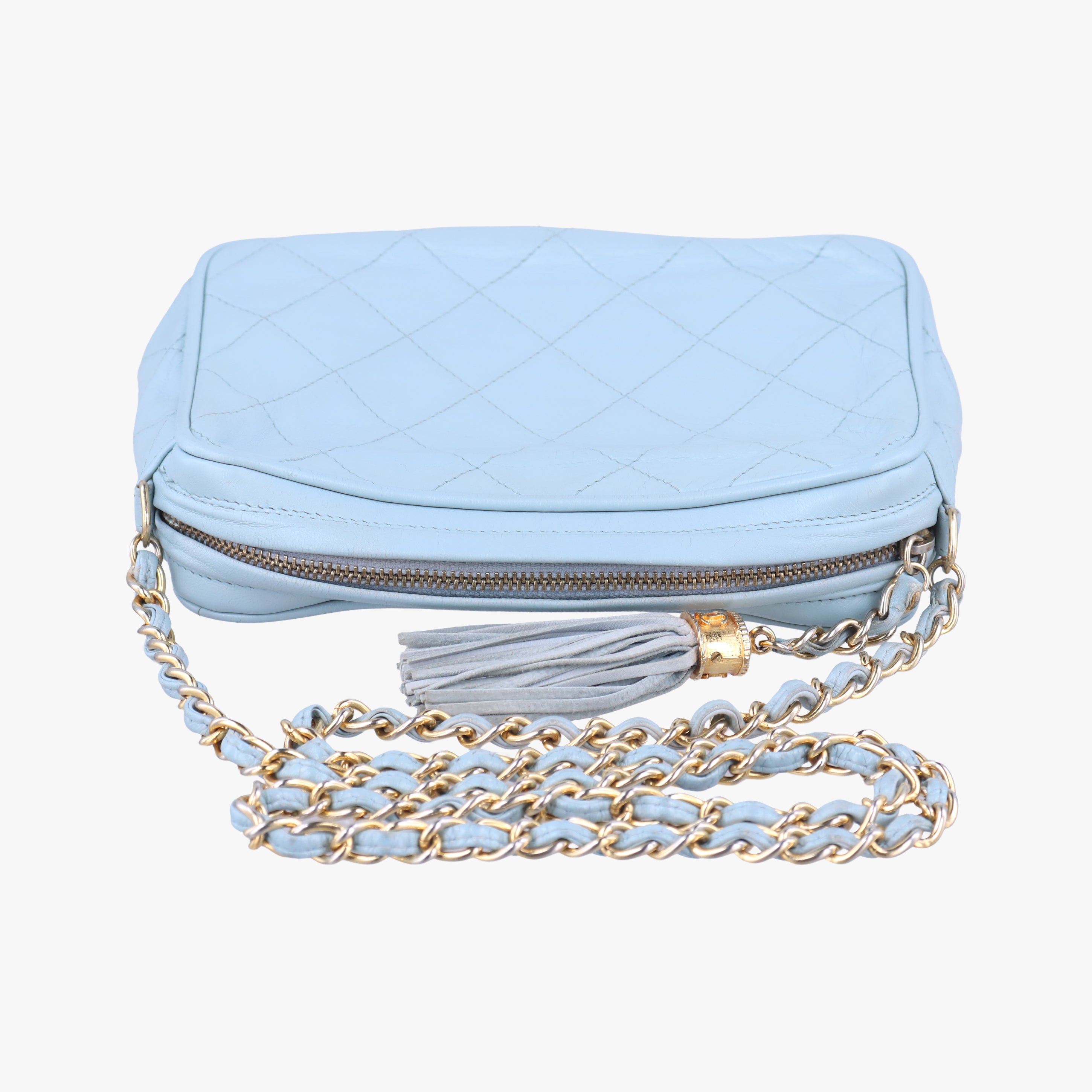 Vintage Chanel Camera Case Blue lambskin  shoulderbag | stylenewstar