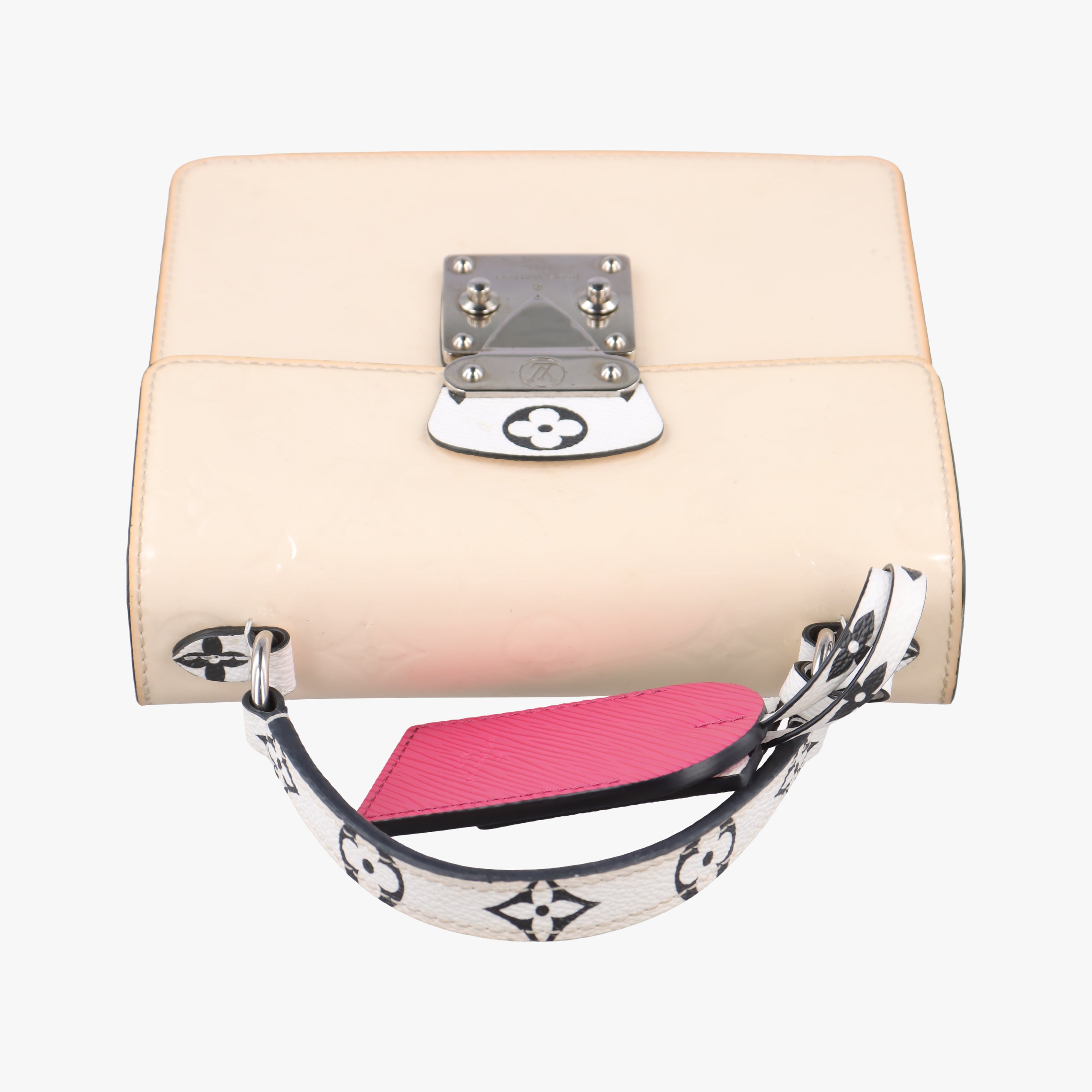 Pre-owned Louis Vuitton Spring Street PM Creme×Rose Vernis M90454 shoulderbag | stylenewstar