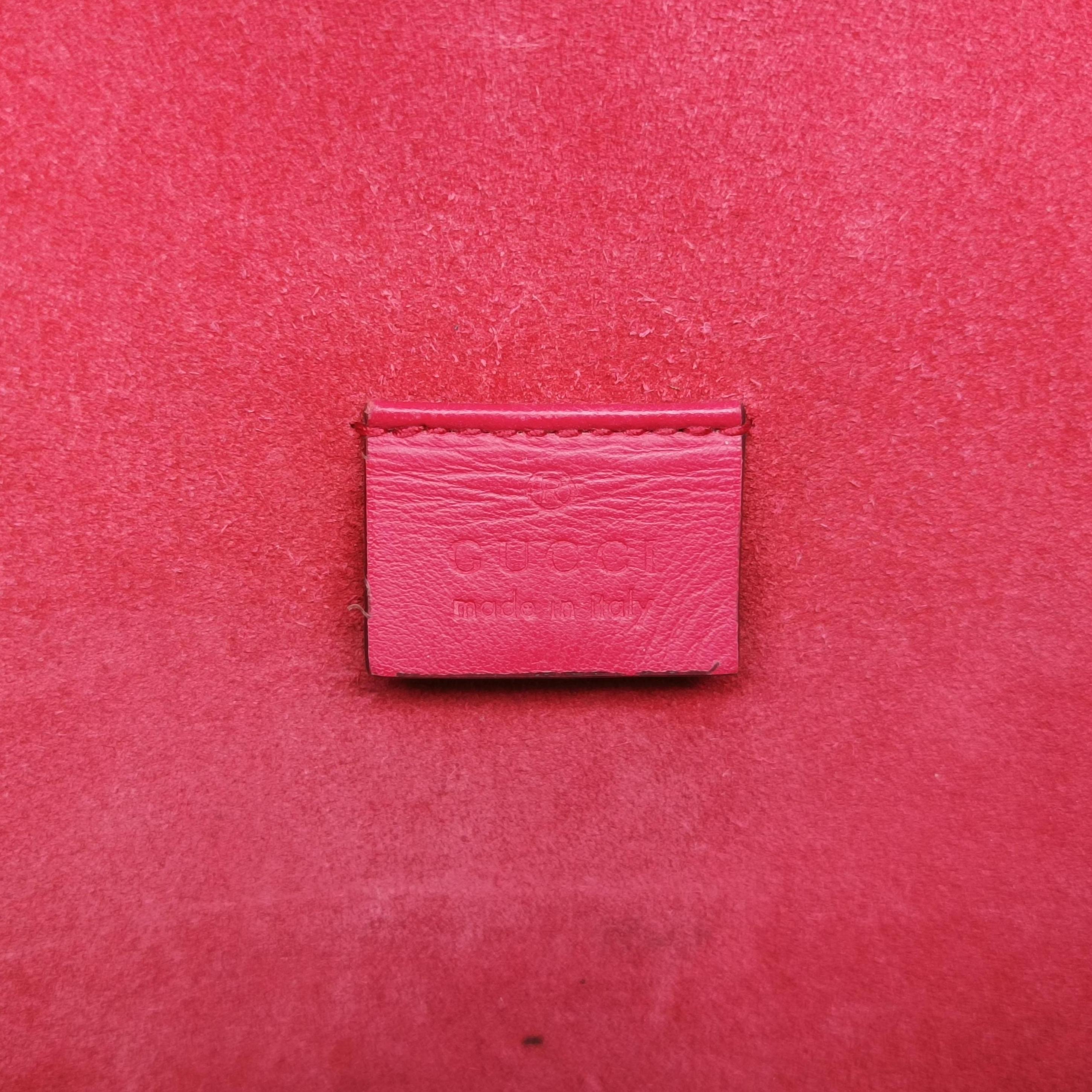 Pre-owned Gucci Dionysus beige×red PVC coated canvas × suede 421970 shoulderbag | stylenewstar