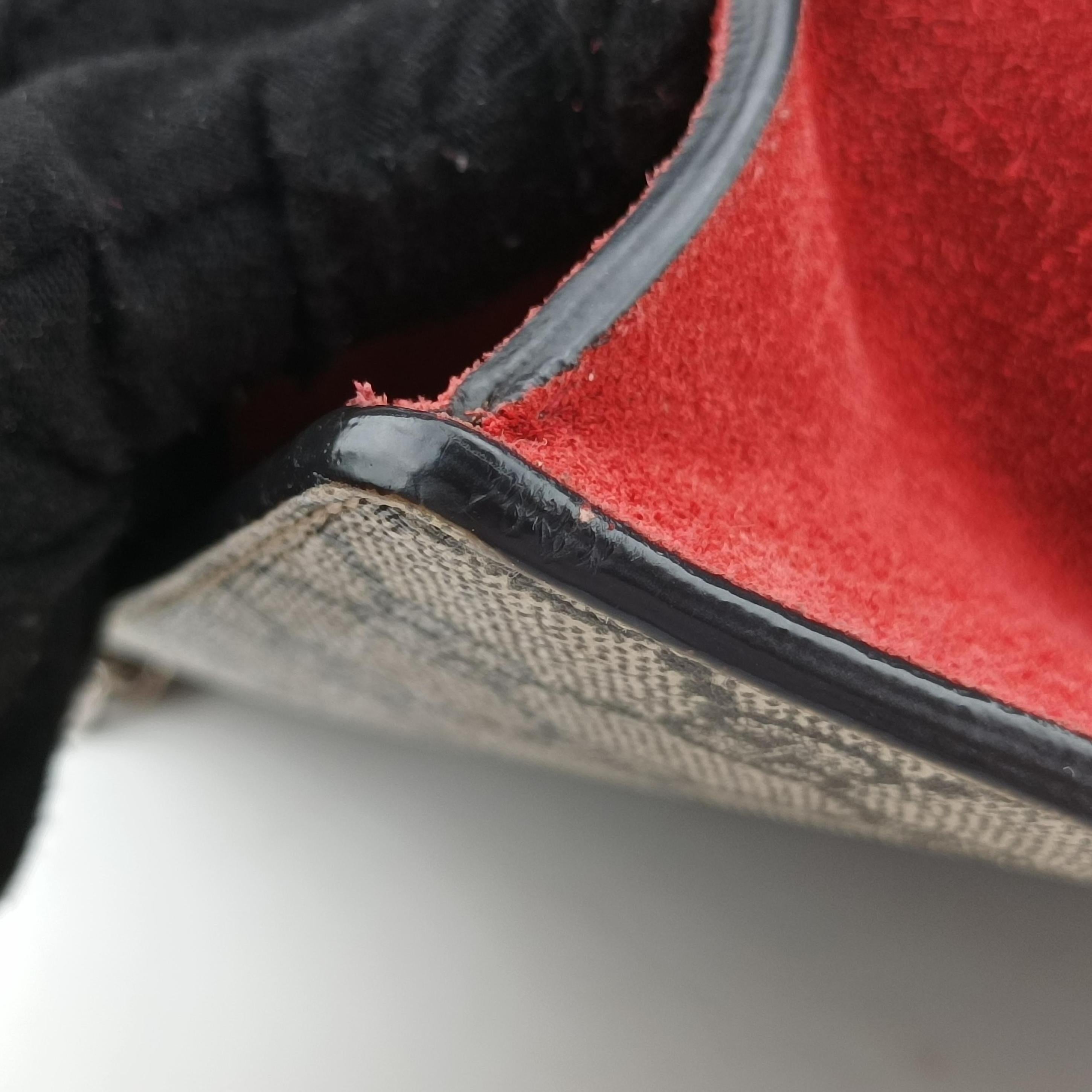 Pre-owned Gucci Dionysus beige×red PVC coated canvas × suede 421970 shoulderbag | stylenewstar