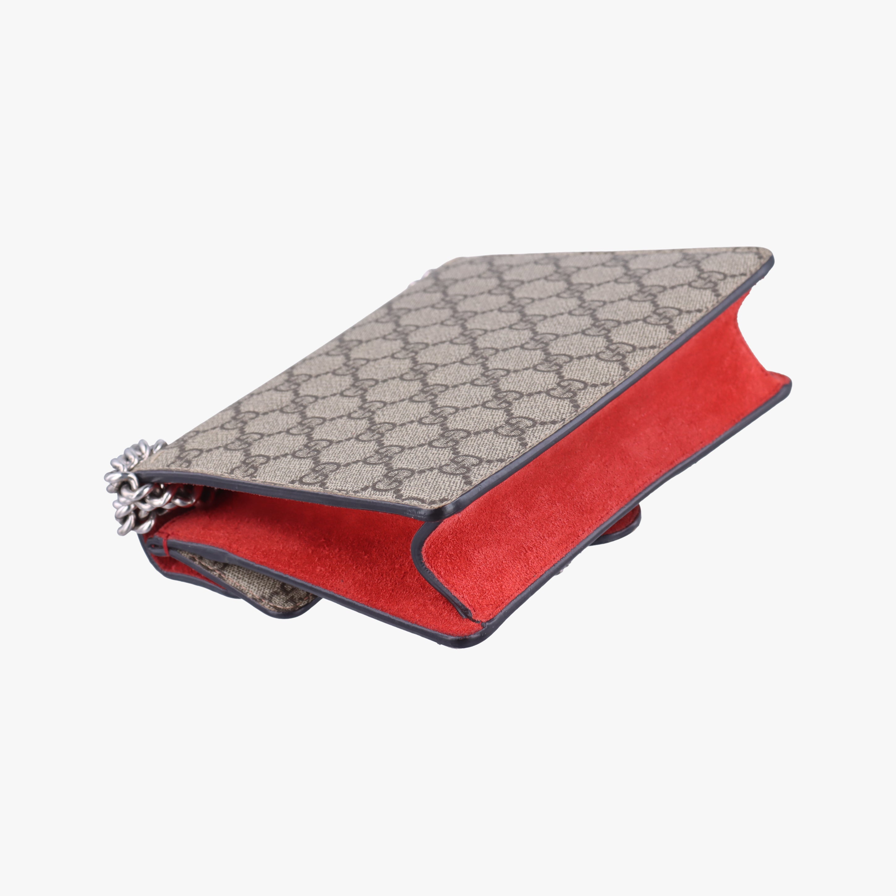 Pre-owned Gucci Dionysus beige×red PVC coated canvas × suede 421970 shoulderbag | stylenewstar