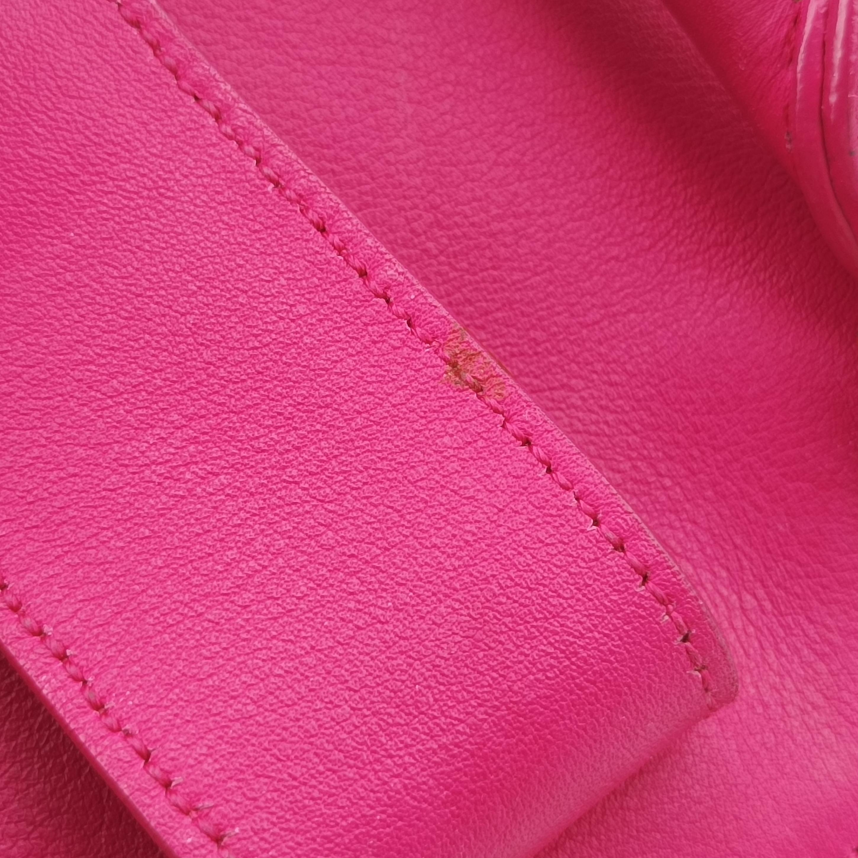 Pre-owned Yves Saint Laurent Y Ligne Petit Cabas Rose Leather 311210 shoulderbag | stylenewstar