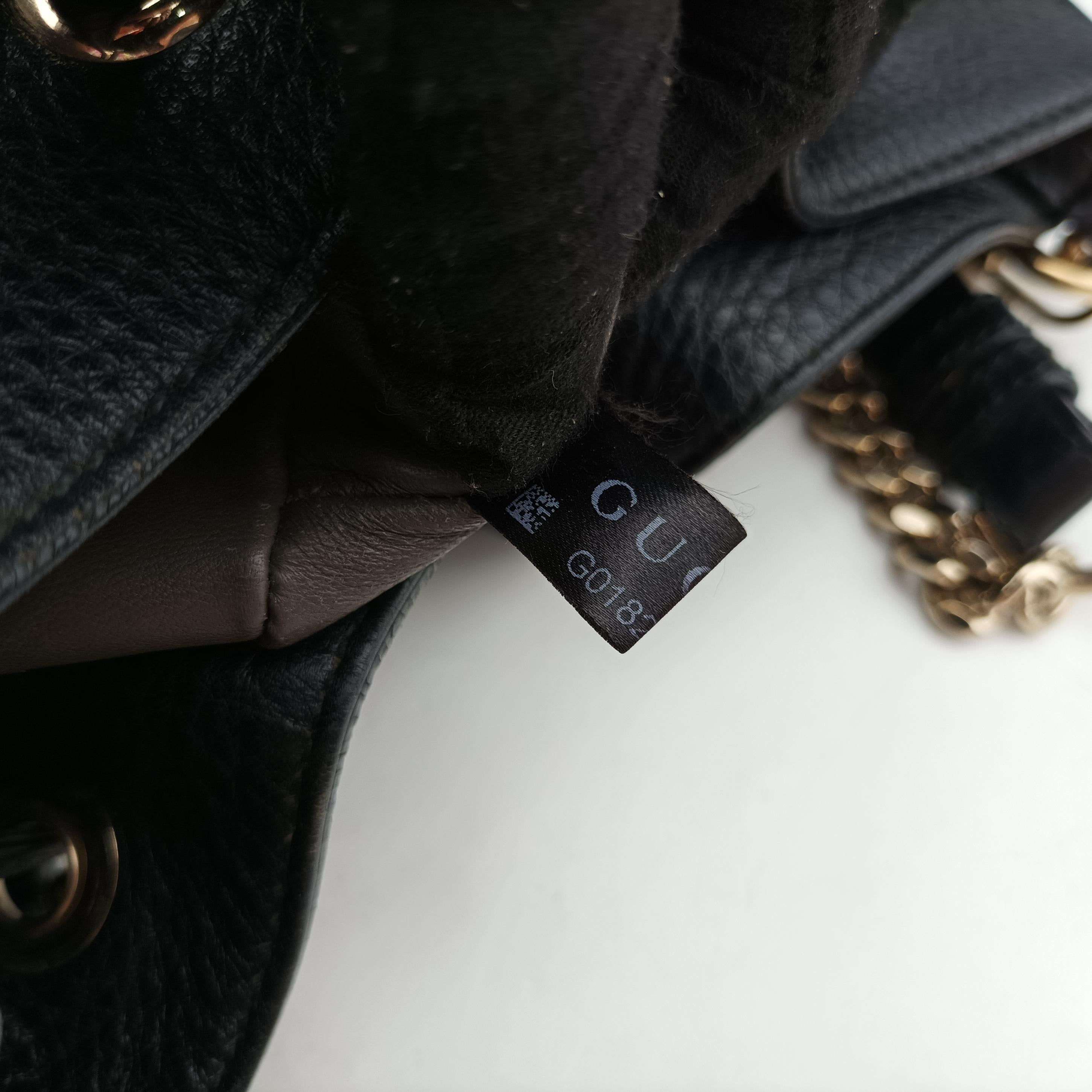 Secondhand Gucci Bamboo Fringe Tassel Bucket Black Leather 387613 shoulderbag | stylenewstar