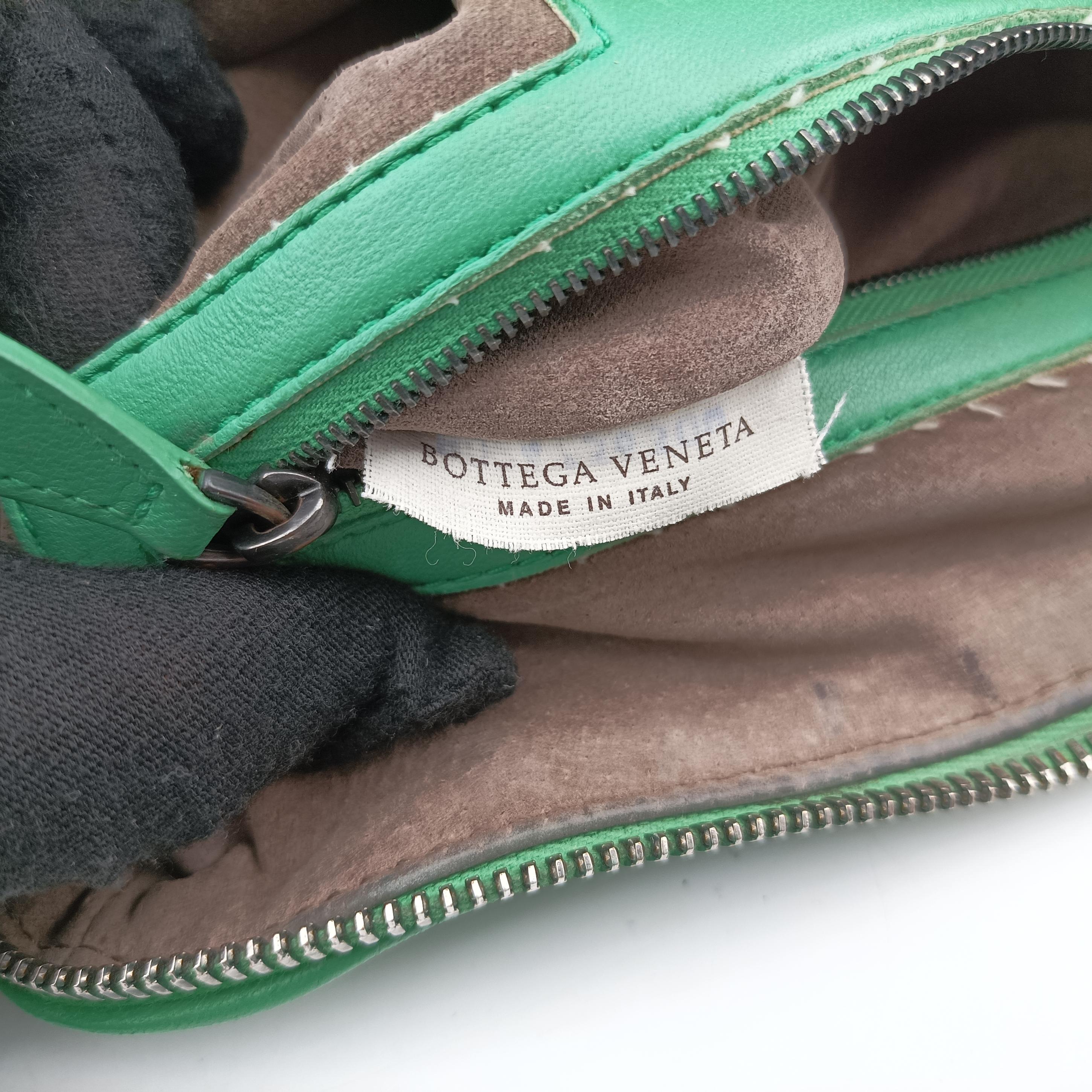 Pre-owned Bottega Veneta NODINI Intrecciato Green lambskin  shoulderbag | stylenewstar